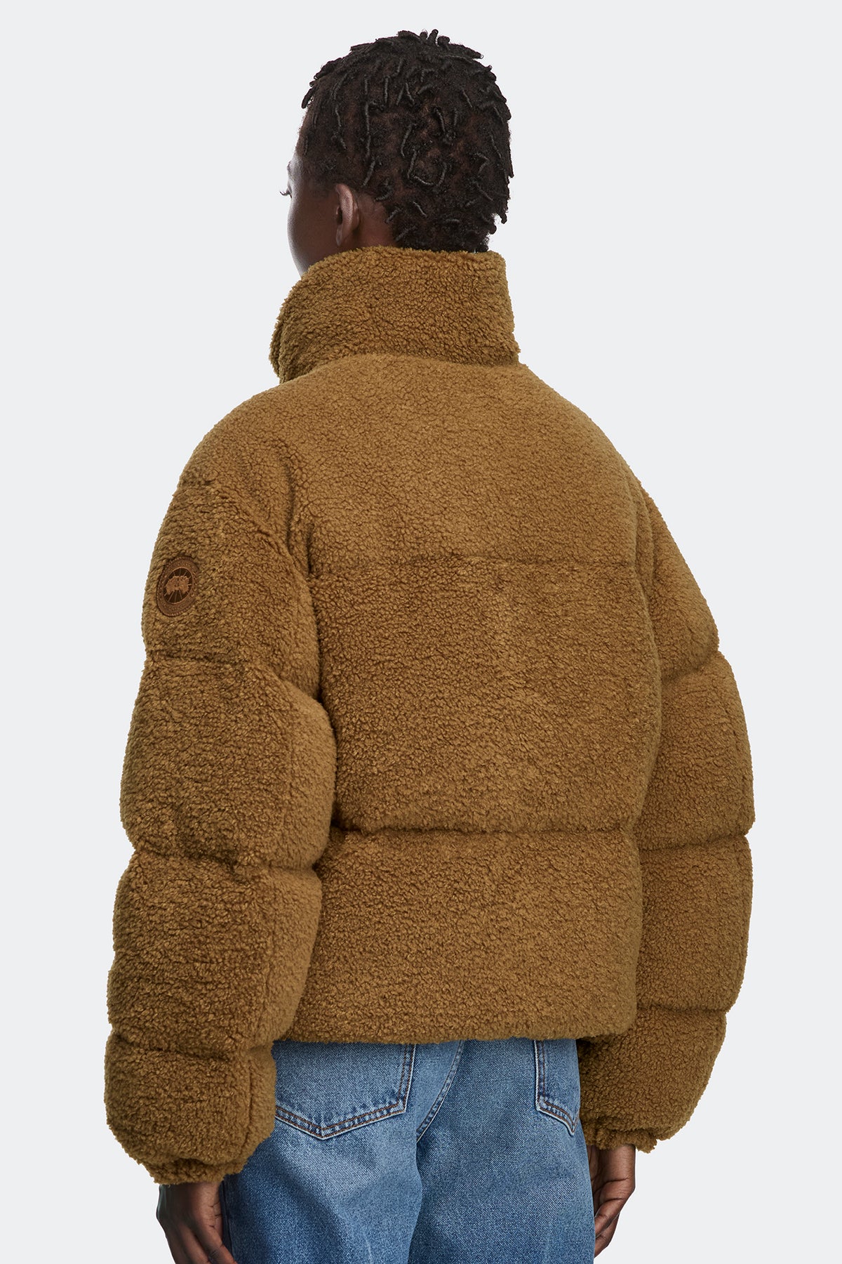 Fallon Fleece Puffer Jacket - Mesa Stone 9123 - on_back_01