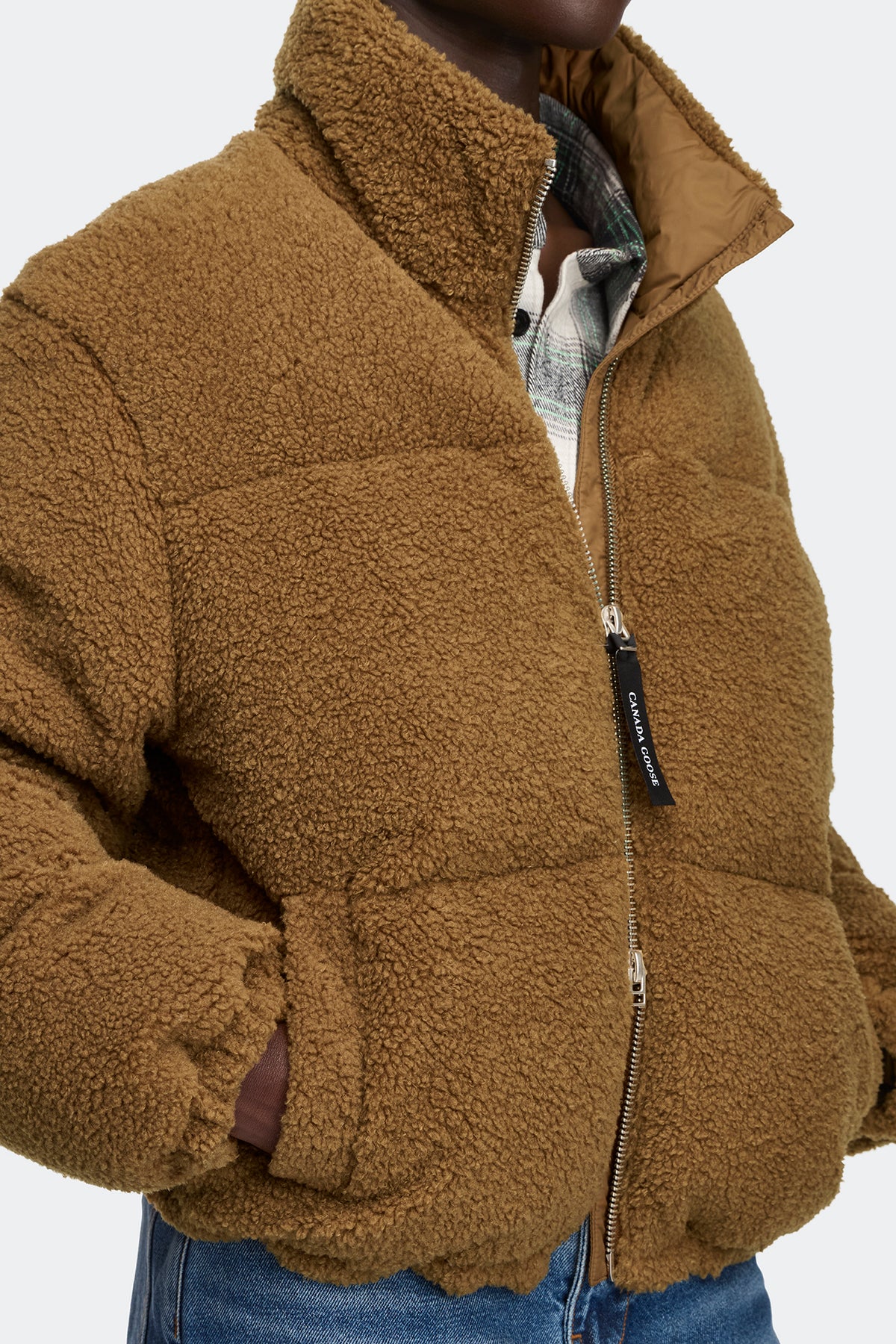 Fallon Fleece Puffer Jacket - Mesa Stone 9123 - on_detail_01