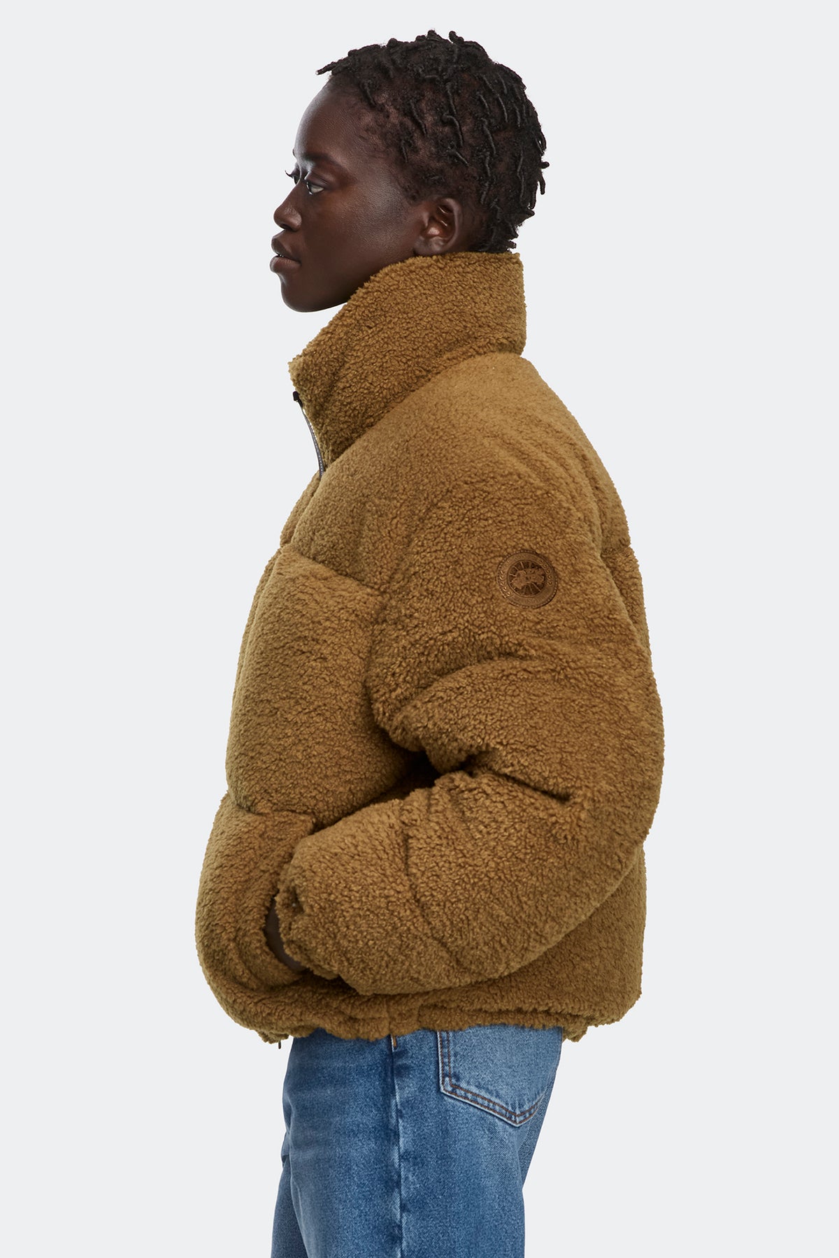 Fallon Fleece Puffer Jacket - Mesa Stone 9123 - on_side_01