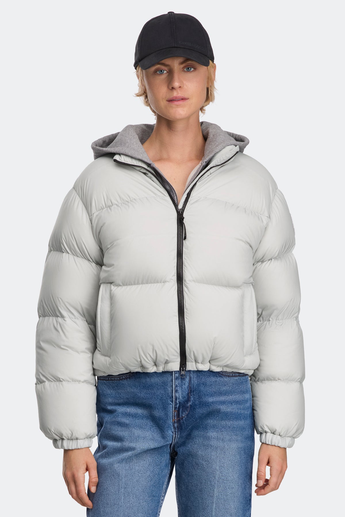 Fallon Puffer Jacket Tonal Disc - Lunar Frost 9119 - on_front_open_01
