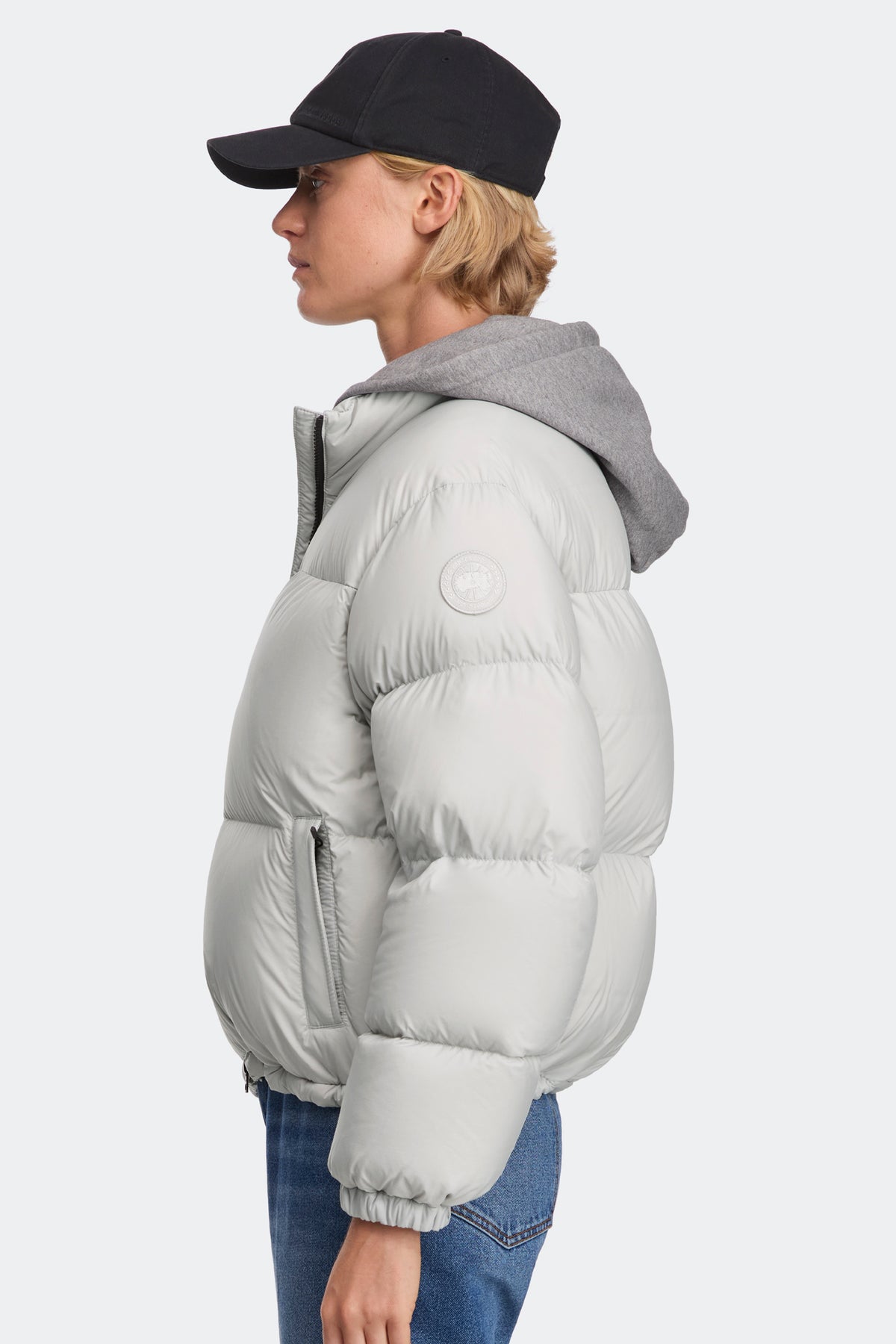 Fallon Puffer Jacket Tonal Disc - Lunar Frost 9119 - on_side_01