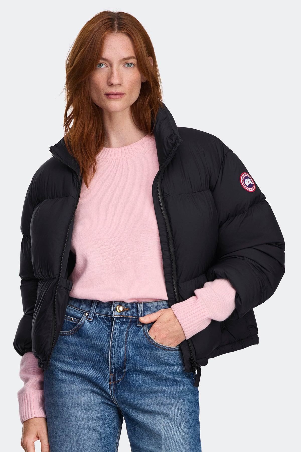 Fallon Puffer Jacket - Black 9061 - on_front_01