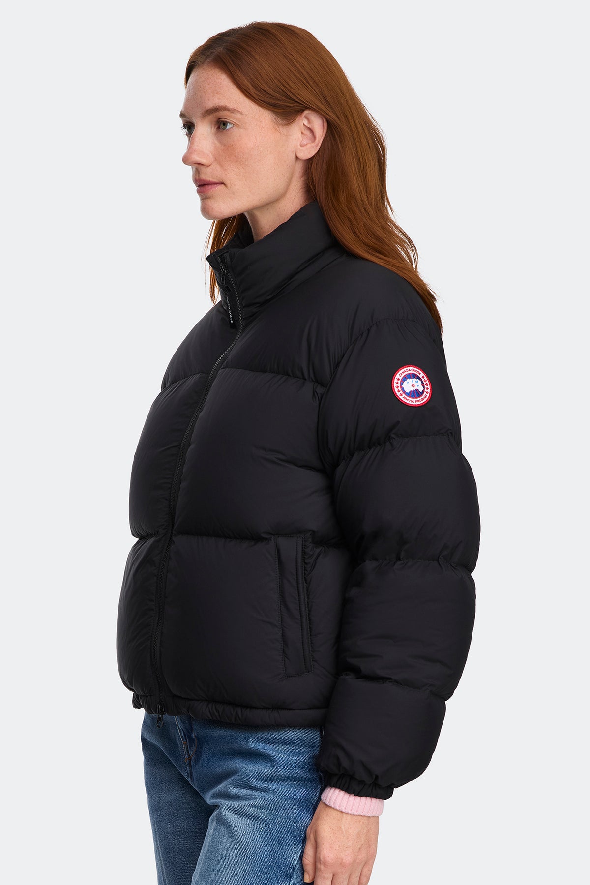 Fallon Puffer Jacket - Black 9061 - on_side_01