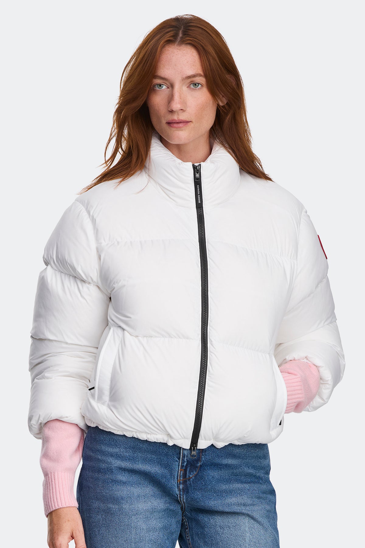 Fallon Puffer Jacket - Optic White 9227 - on_front_closed_01