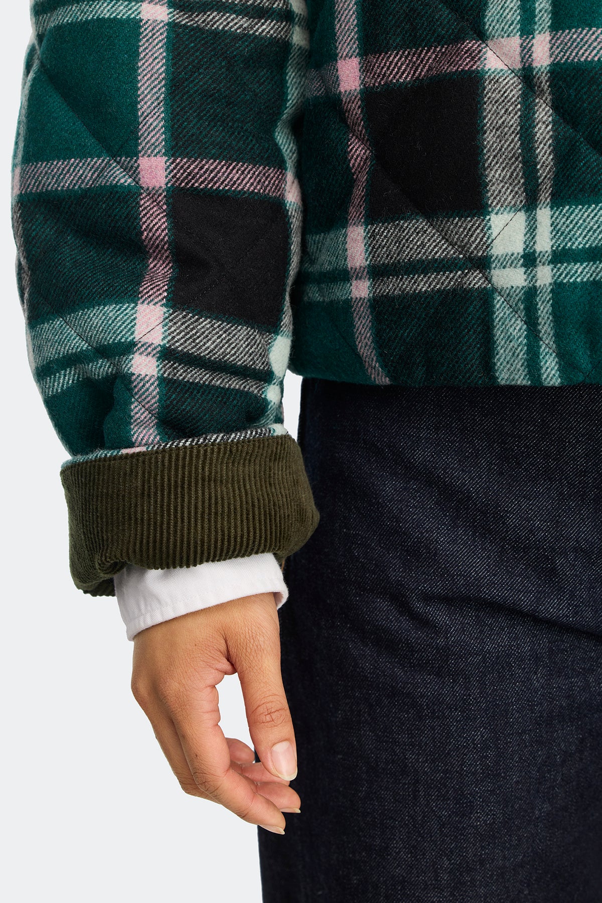 Terra Plaid Jacket - Green/Pink Multi 9448 - on_detail_01
