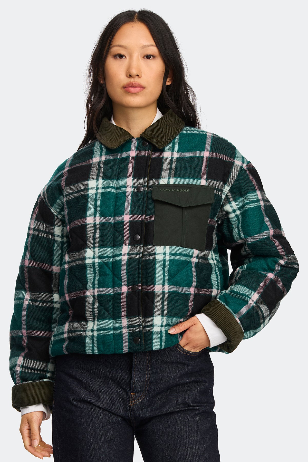 Terra Plaid Jacket - Green/Pink Multi 9448 - on_front_closed_01