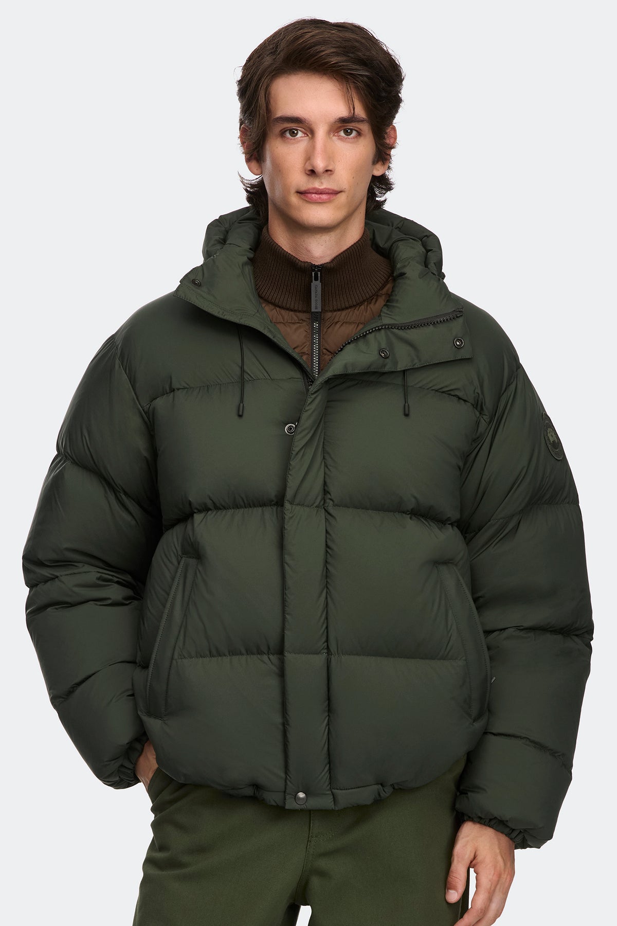 Sterling Puffer Coat Tonal Disc - Rowan Green 9125 - on_front_closed_01