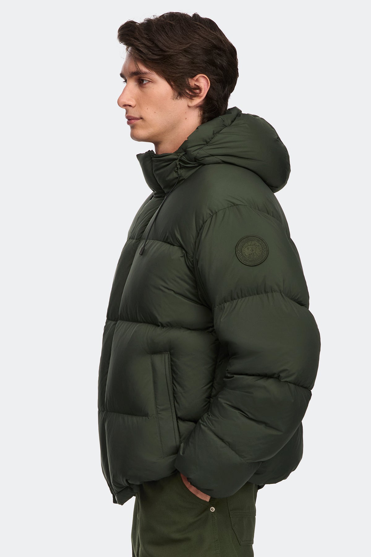 Sterling Puffer Coat Tonal Disc - Rowan Green 9125 - on_side_01