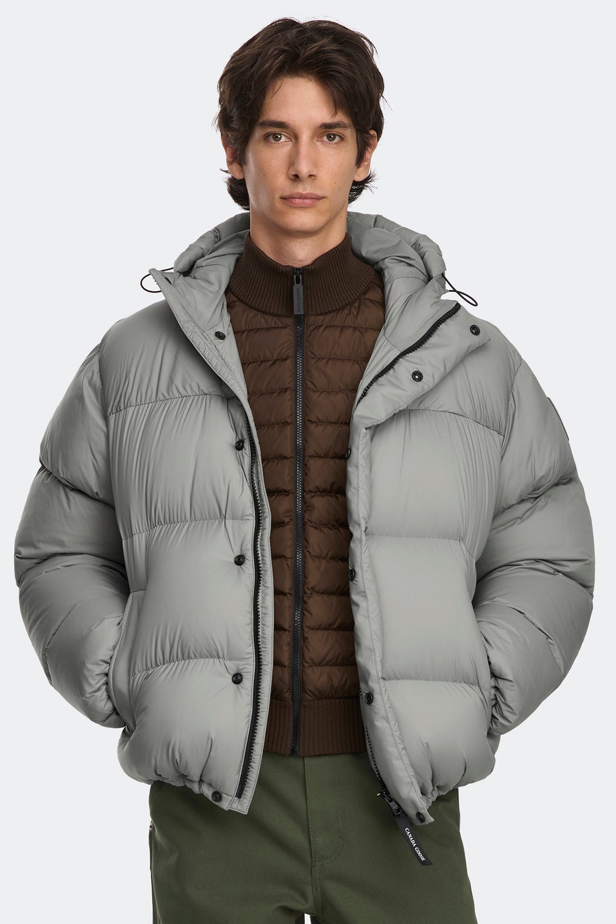 Sterling Puffer Coat Tonal Disc - Stratus Grey 9838 - on_front_01