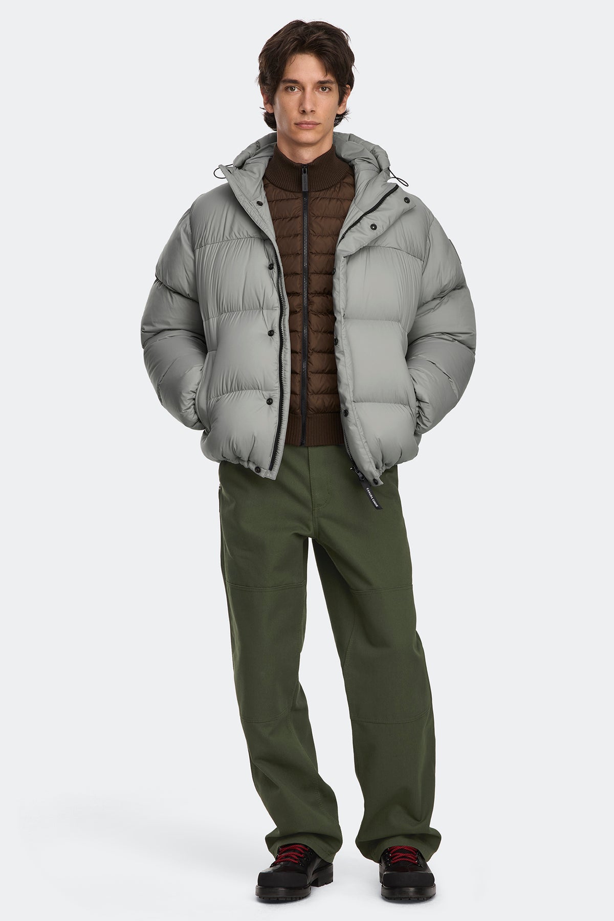 Sterling Puffer Coat Tonal Disc - Stratus Grey 9838 - on_full_body_01