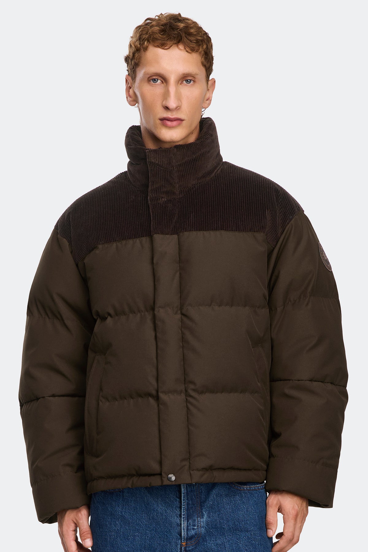 Sterling Corduroy Puffer Jacket - Arabica 9284 - on_front_closed_01