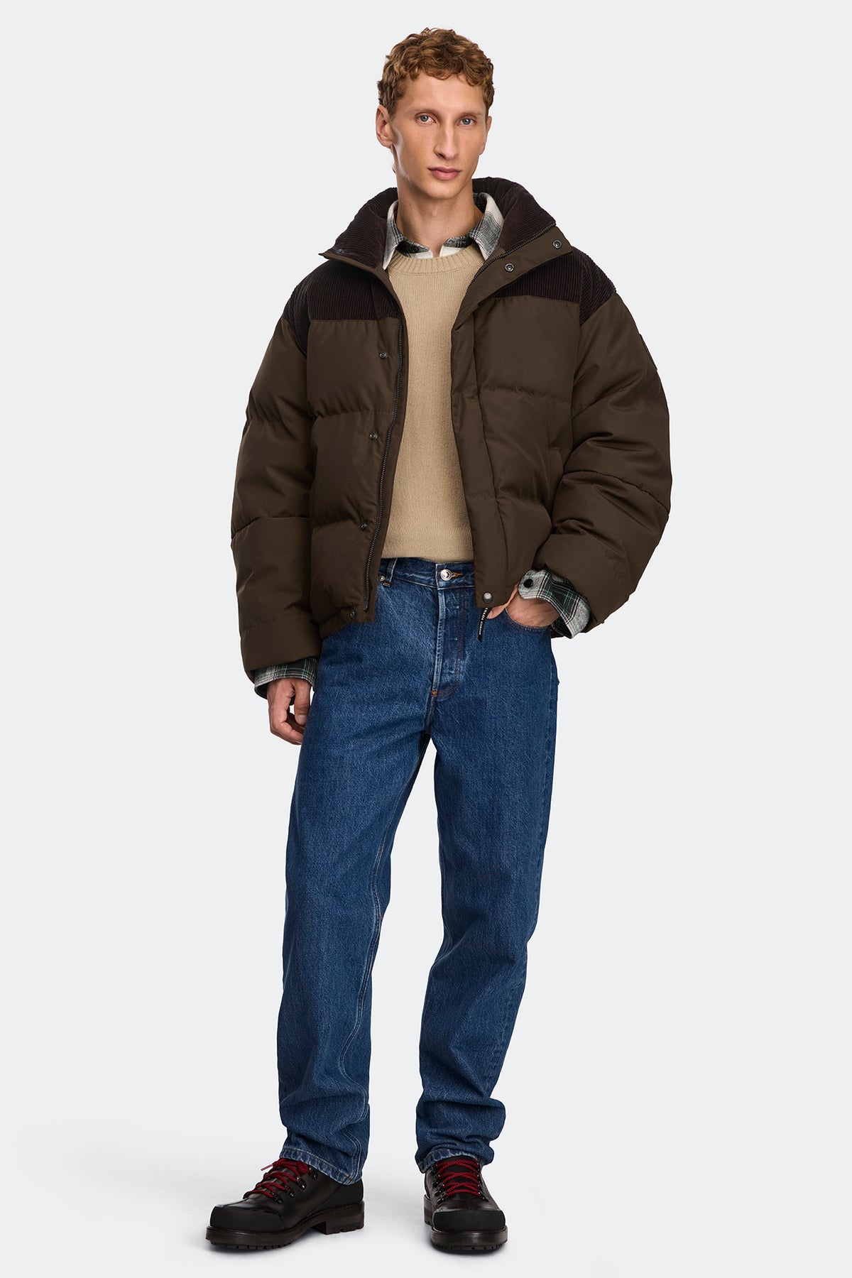 Sterling Corduroy Puffer Jacket - Arabica 9284 - on_full_body_01