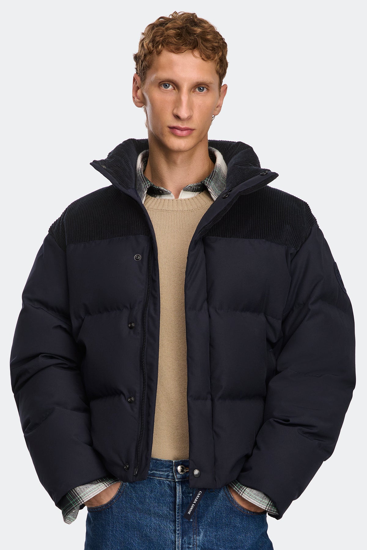 Sterling Corduroy Puffer Jacket - Nocturne 9858 - on_front_01