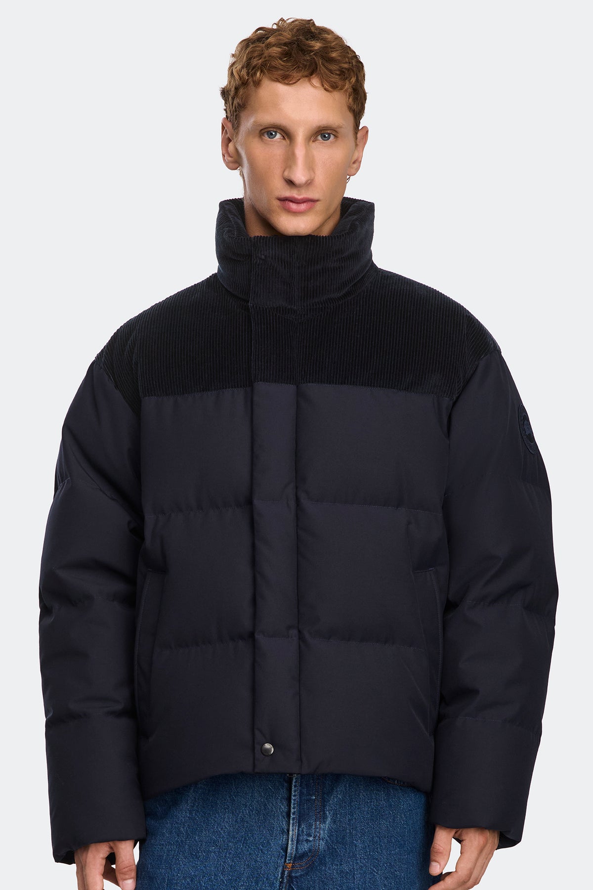 Sterling Corduroy Puffer Jacket - Nocturne 9858 - on_front_closed_01