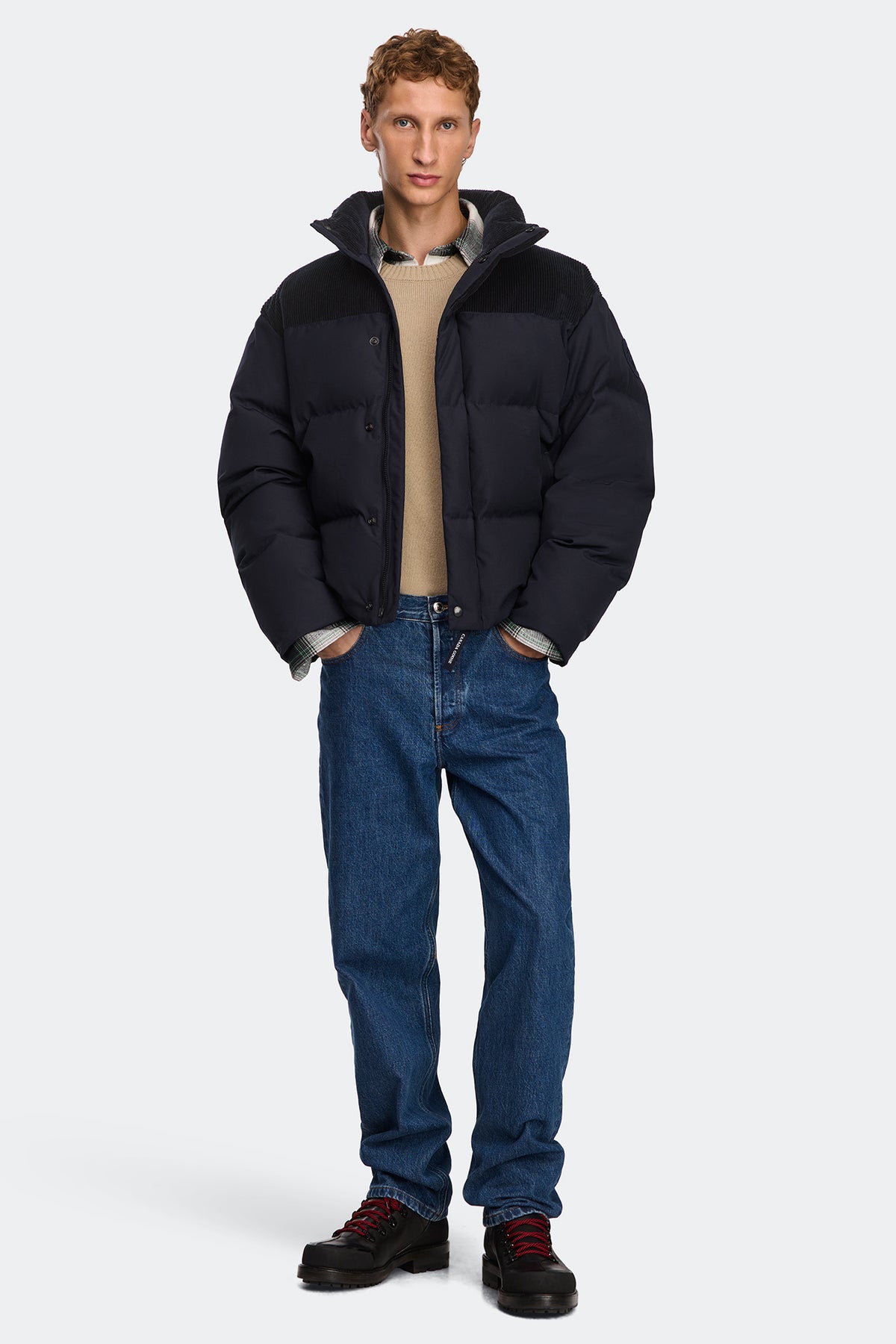 Sterling Corduroy Puffer Jacket - Nocturne 9858 - on_full_body_01