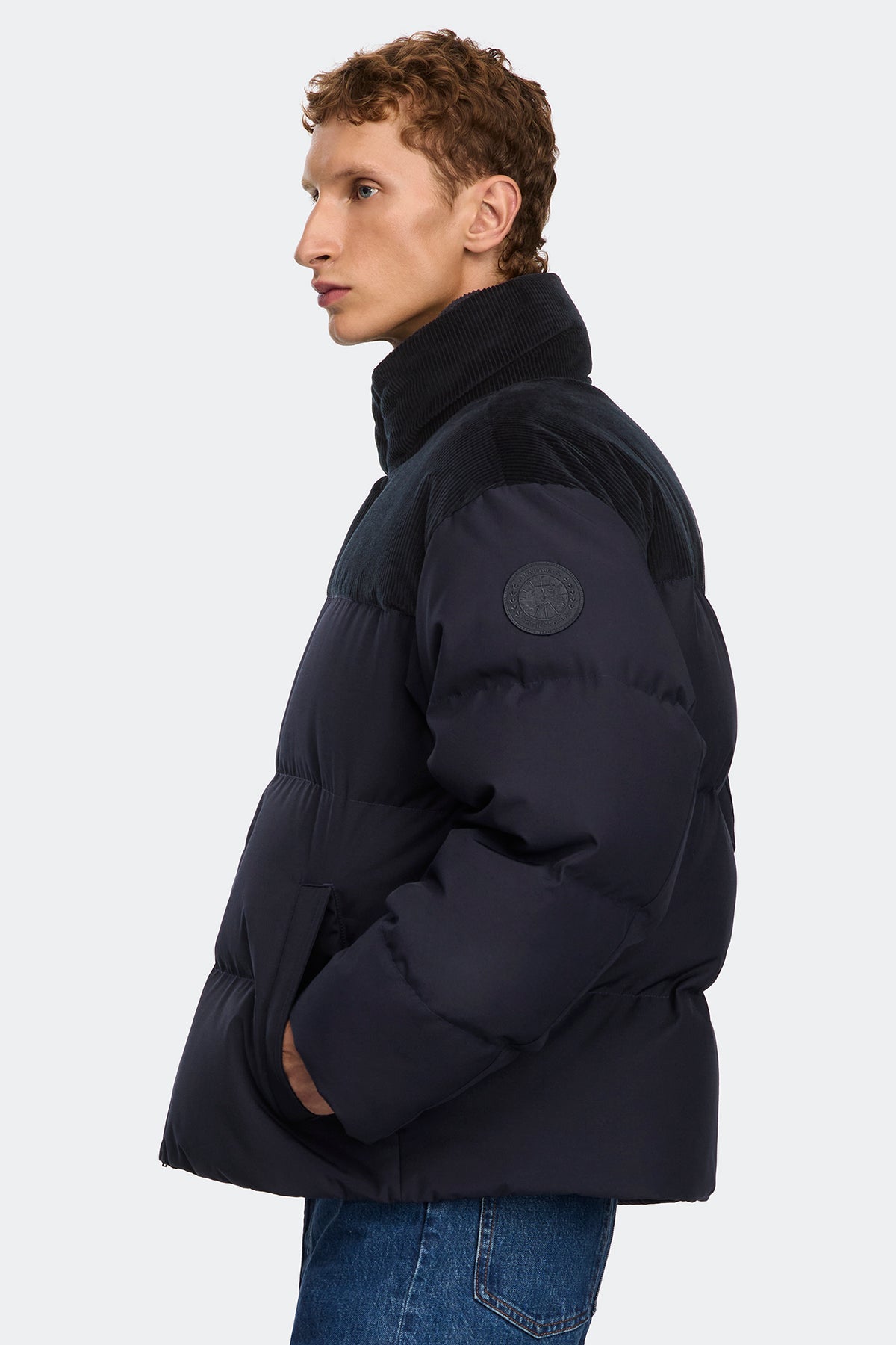 Sterling Corduroy Puffer Jacket - Nocturne 9858 - on_side_01