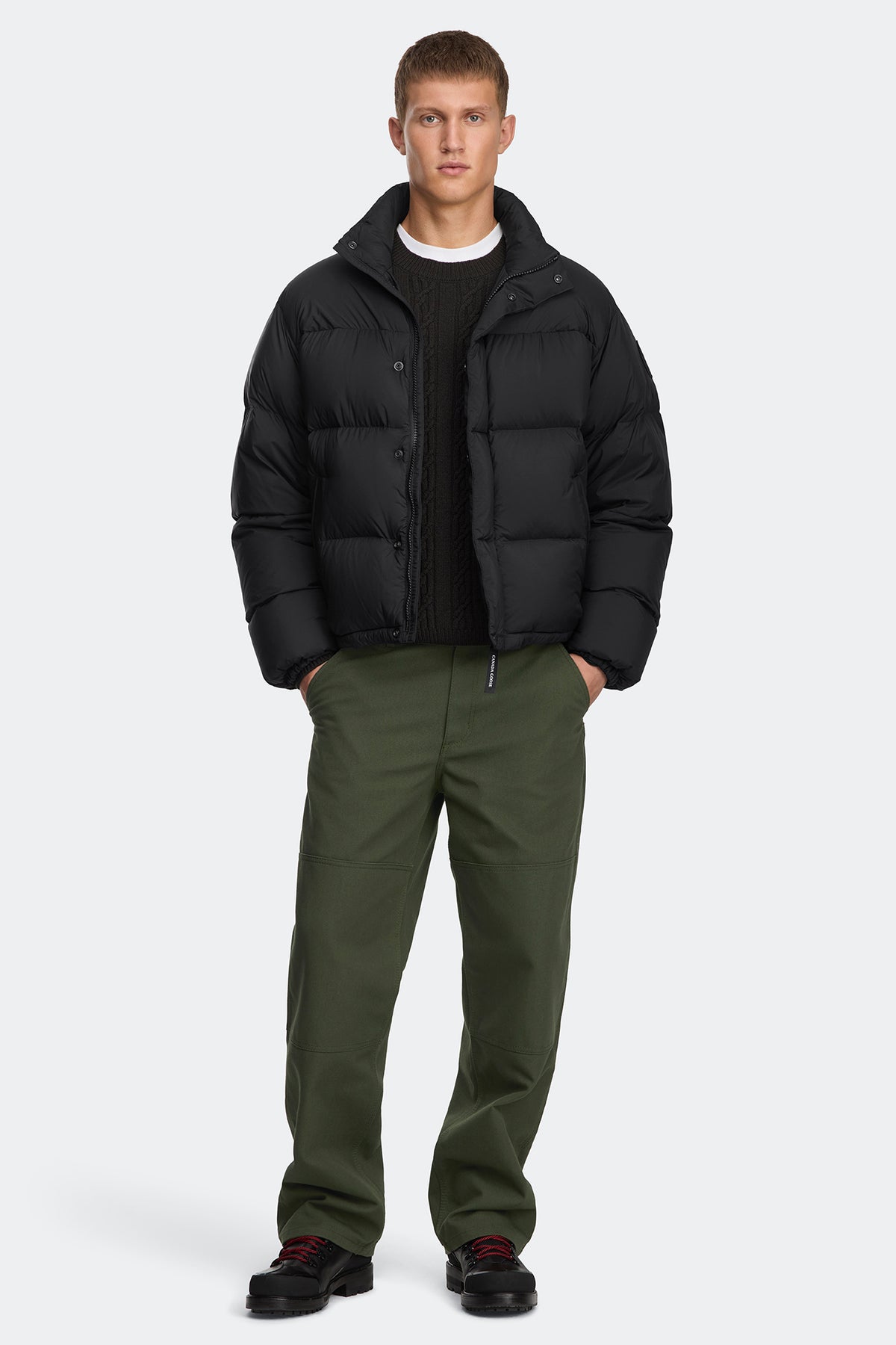 Sterling Puffer Jacket Tonal Disc - Black 9061 - on_full_body_01