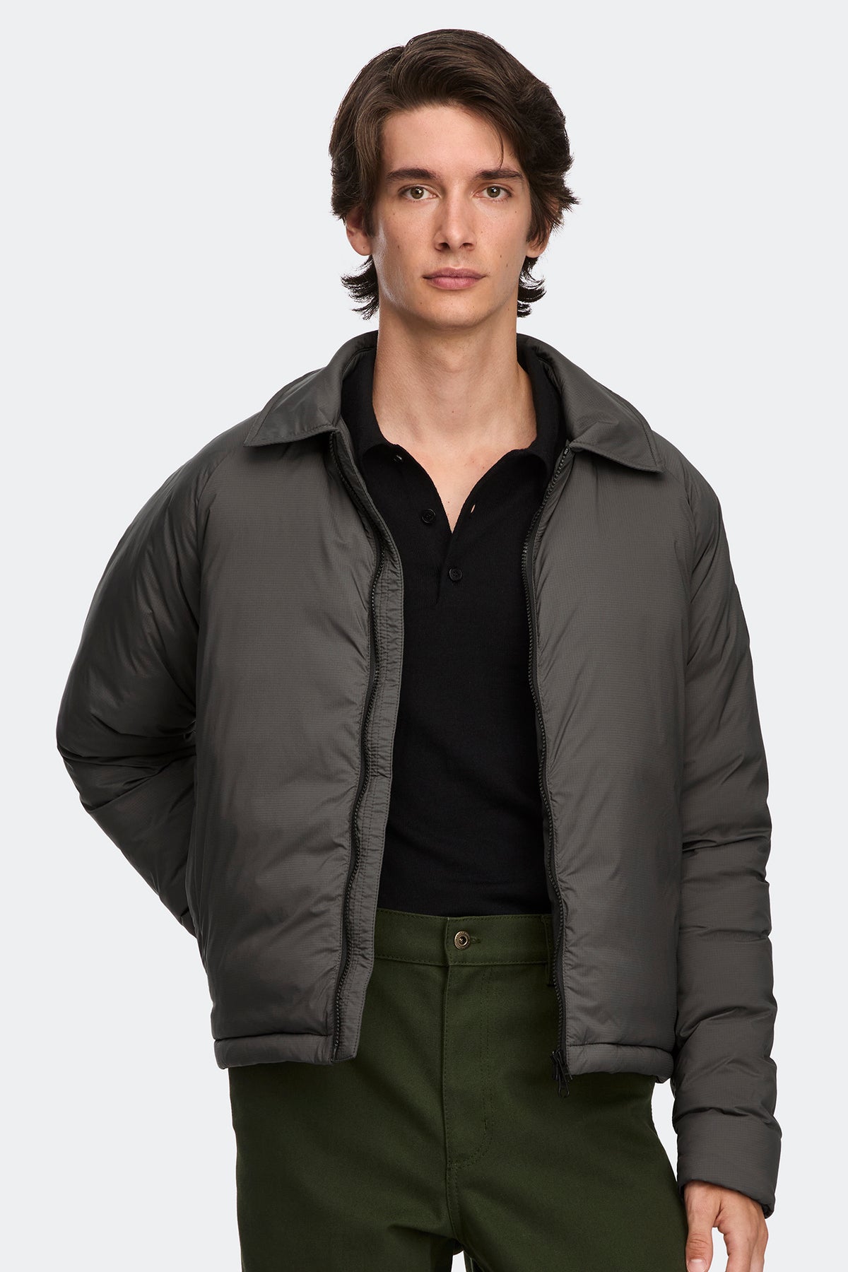 Lodge Track Jacket Tonal Disc - Khaki Haze 9127 - on_front_01