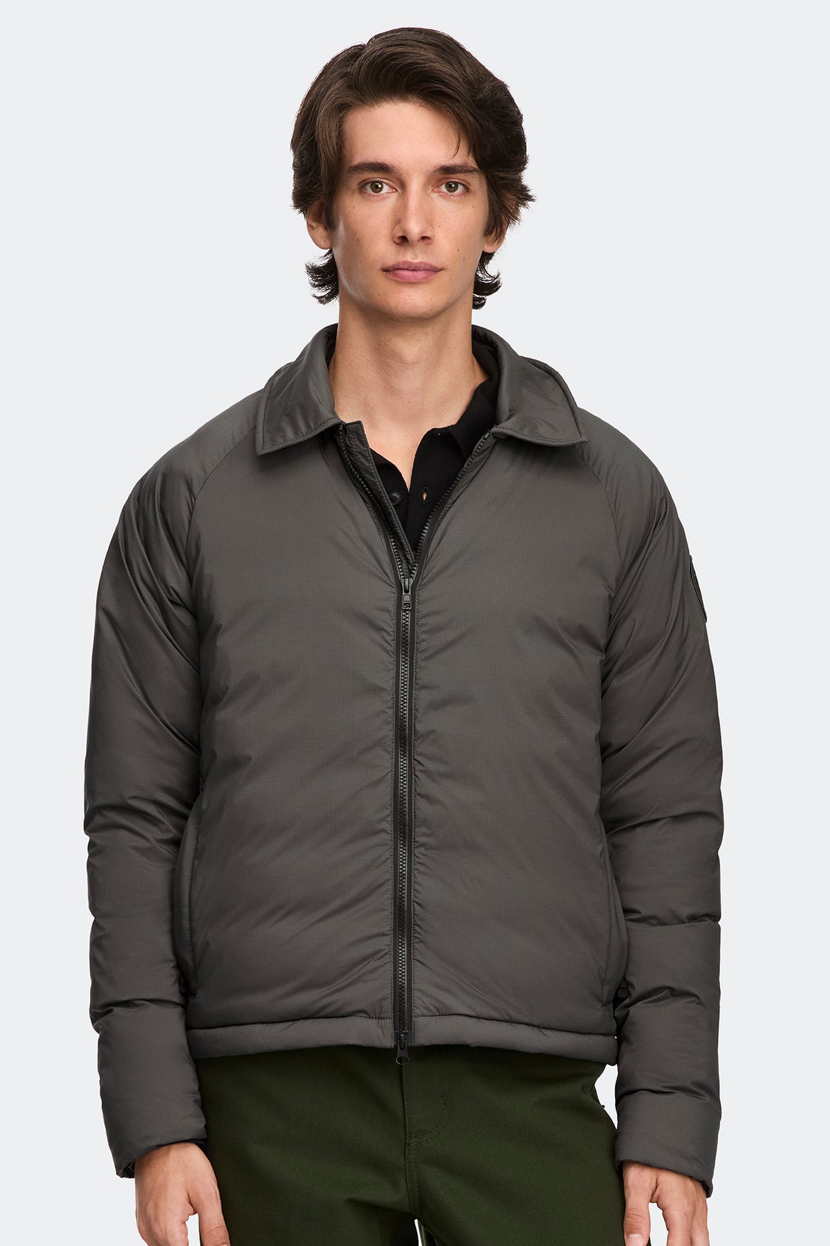 Lodge Track Jacket Tonal Disc - Khaki Haze 9127 - on_front_closed_01