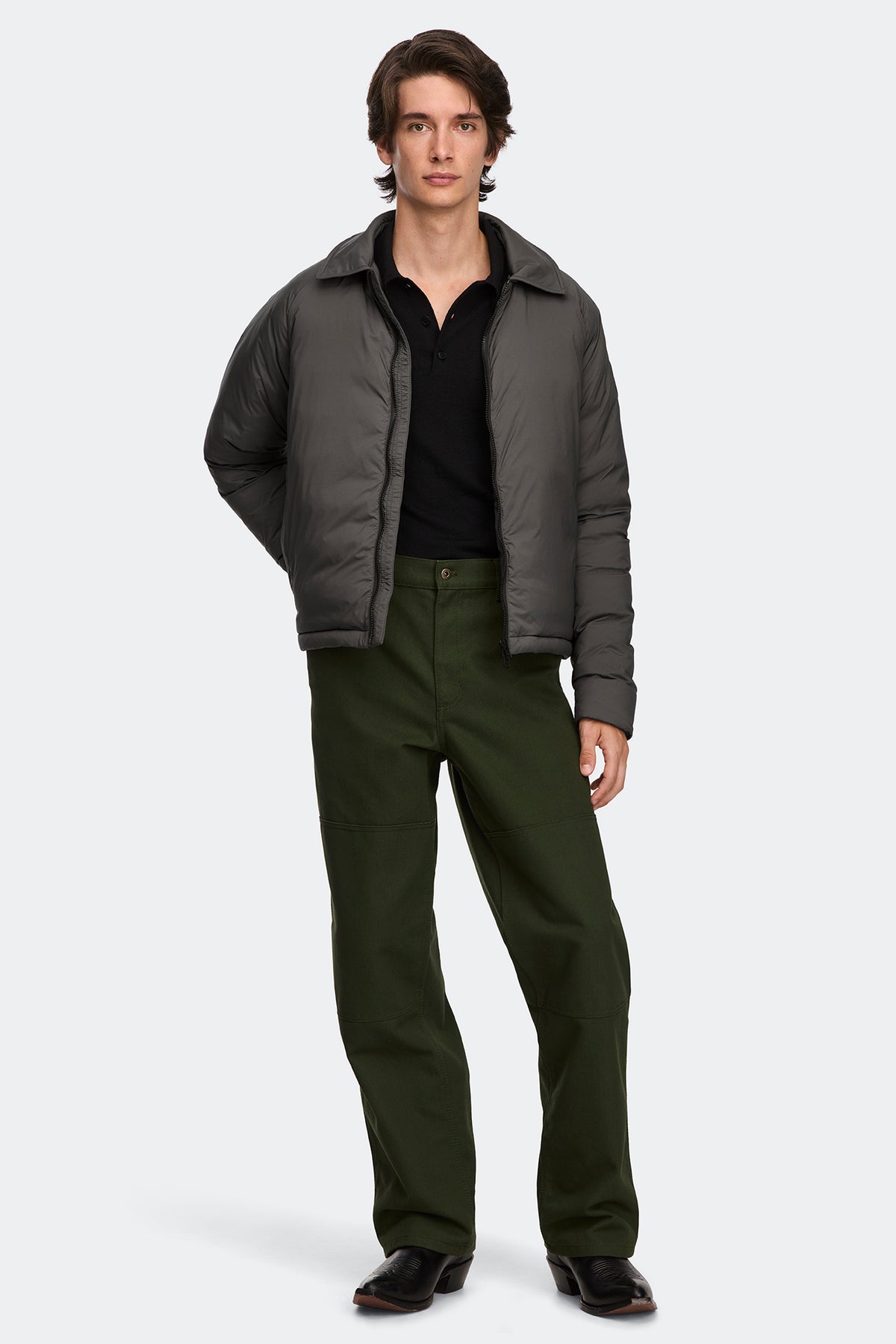 Lodge Track Jacket Tonal Disc - Khaki Haze 9127 - on_full_body_01