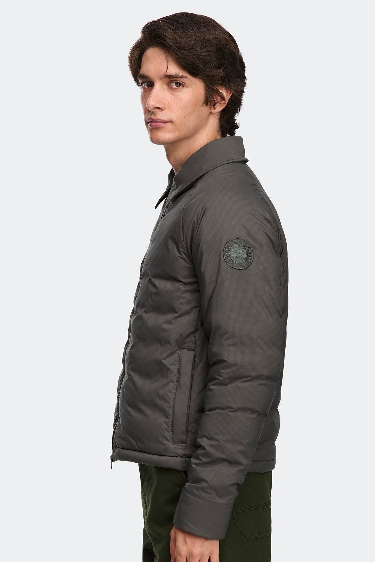 Lodge Track Jacket Tonal Disc - Khaki Haze 9127 - on_side_01