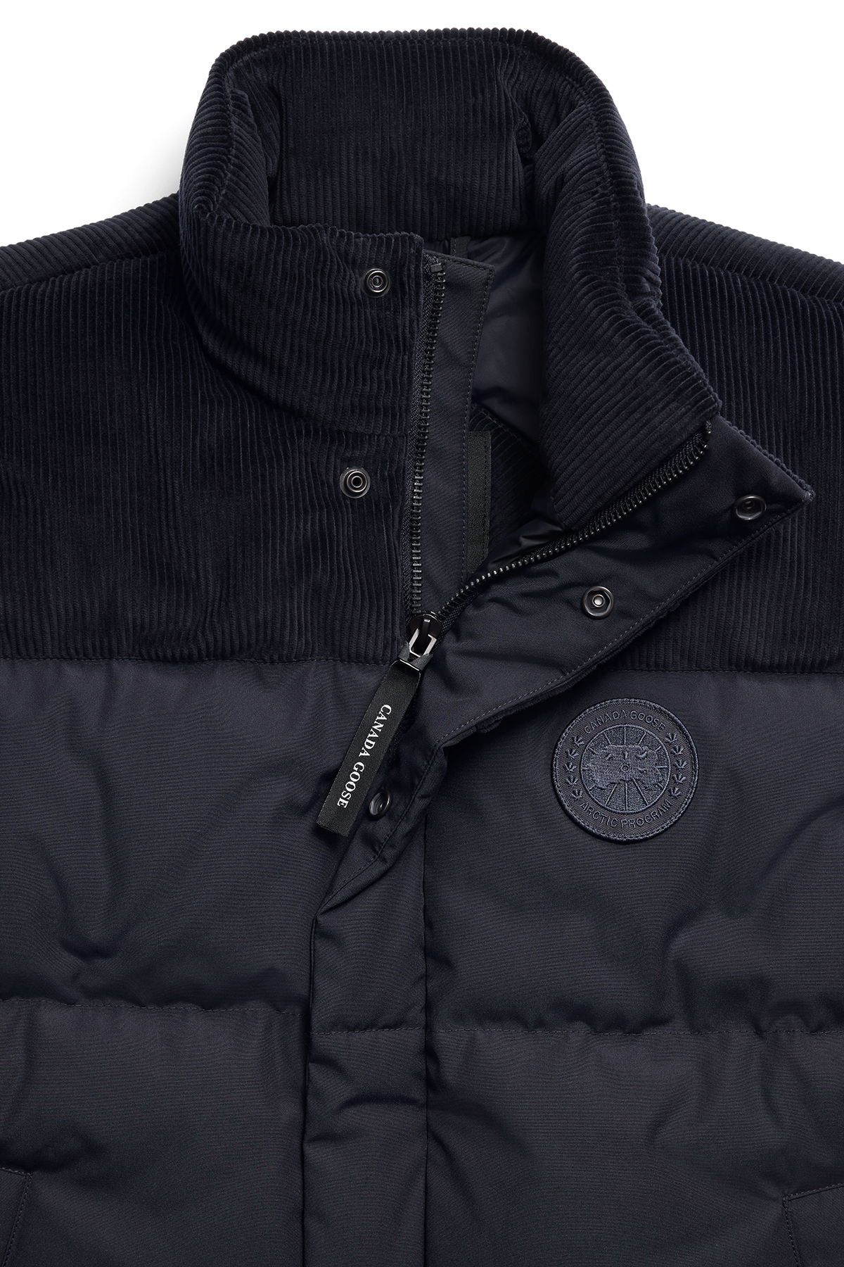 Sterling Corduroy Puffer Vest - Nocturne 9858 - off_detail_01