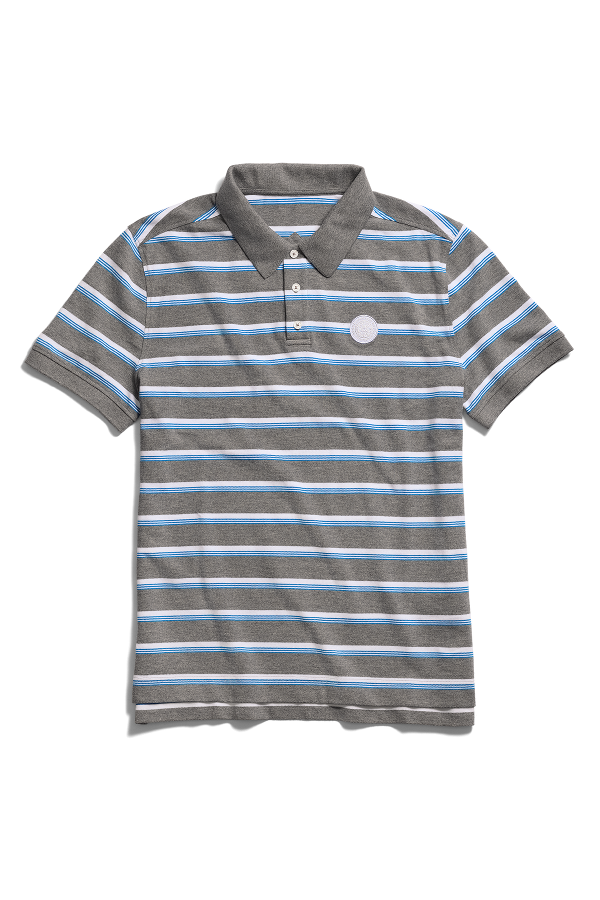 Beckley Striped Polo Tonal Disc - Grey Melange Moncton Stripe 9670 - off_flat_lay_01