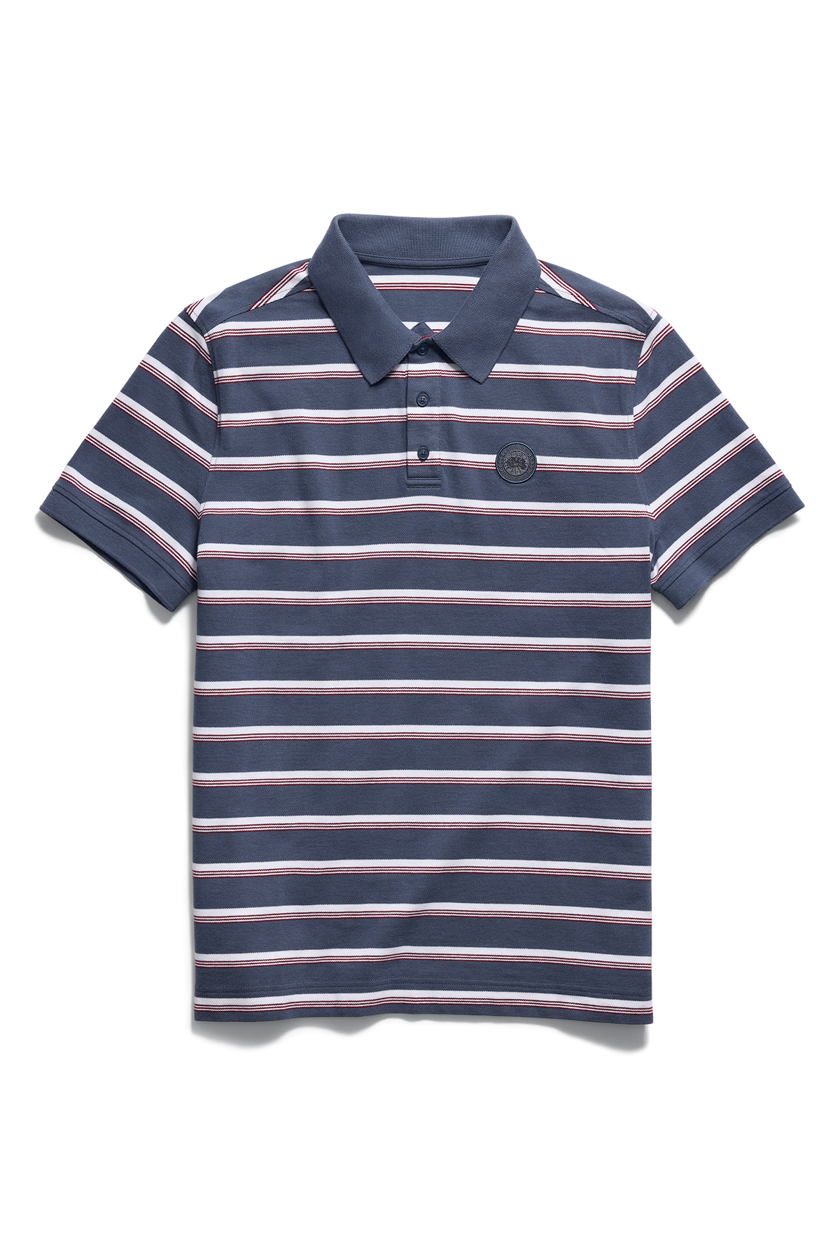 Beckley Striped Polo Tonal Disc - Dusk Blue Moncton Stripe 9673 - off_flat_lay_01