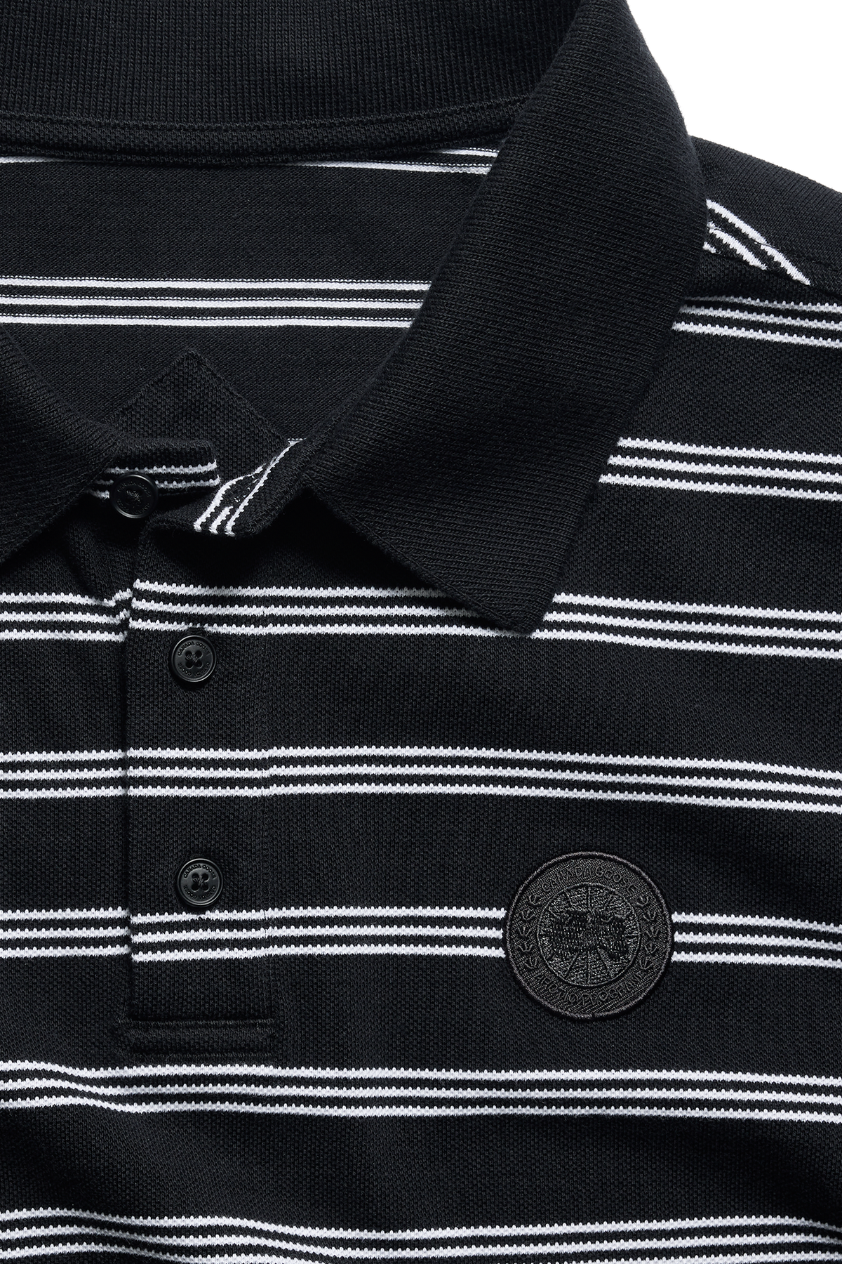 Beckley Striped Polo Tonal Disc - Black Talbot Stripe 9981 - off_detail_01