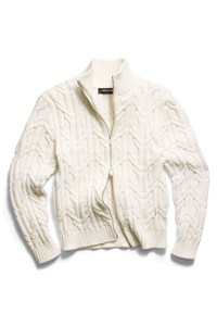Reese Full Zip Cardigan - Canvas White 1625 - off_flat_lay_01