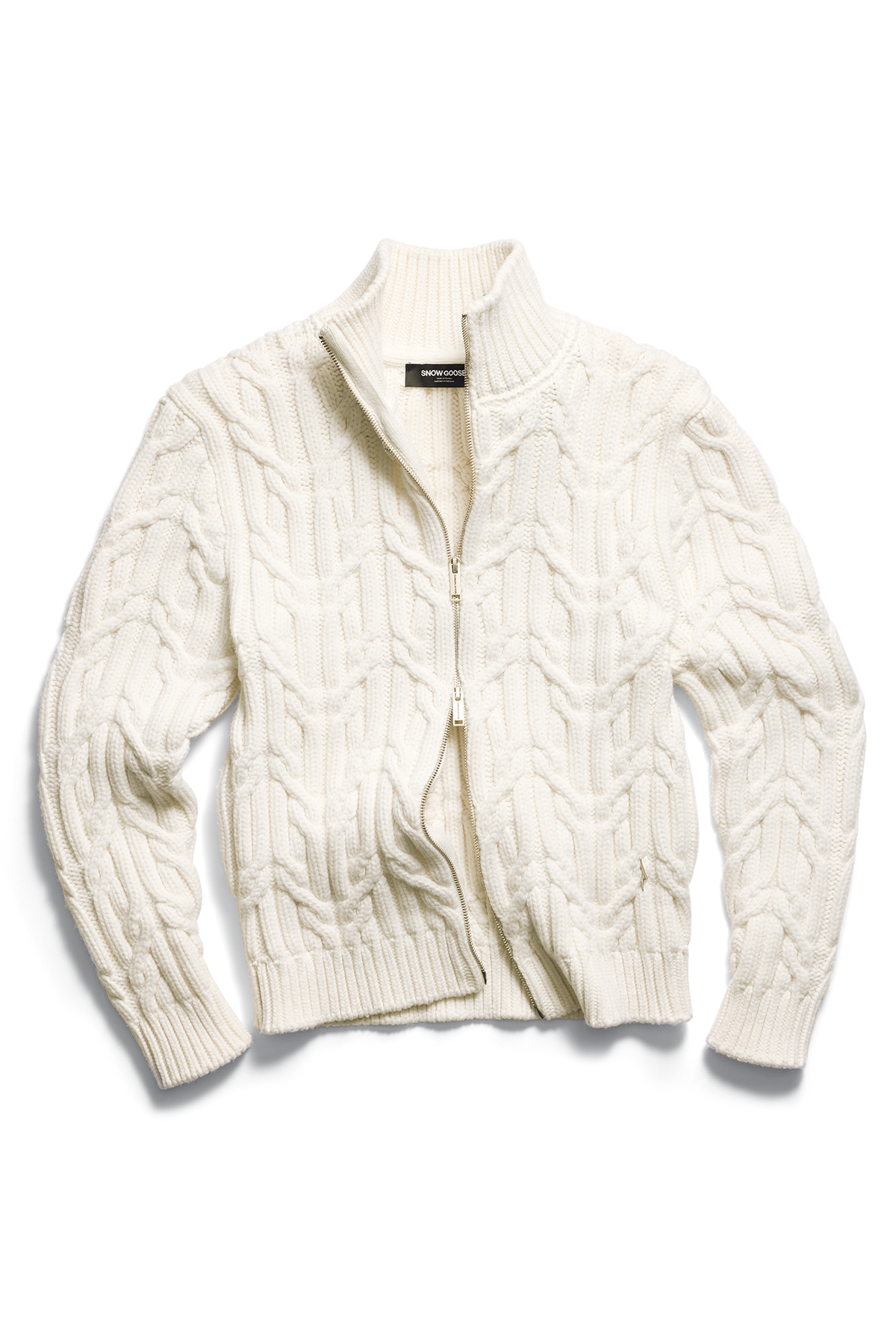 Reese Full Zip Cardigan - Canvas White 1625 - off_flat_lay_01