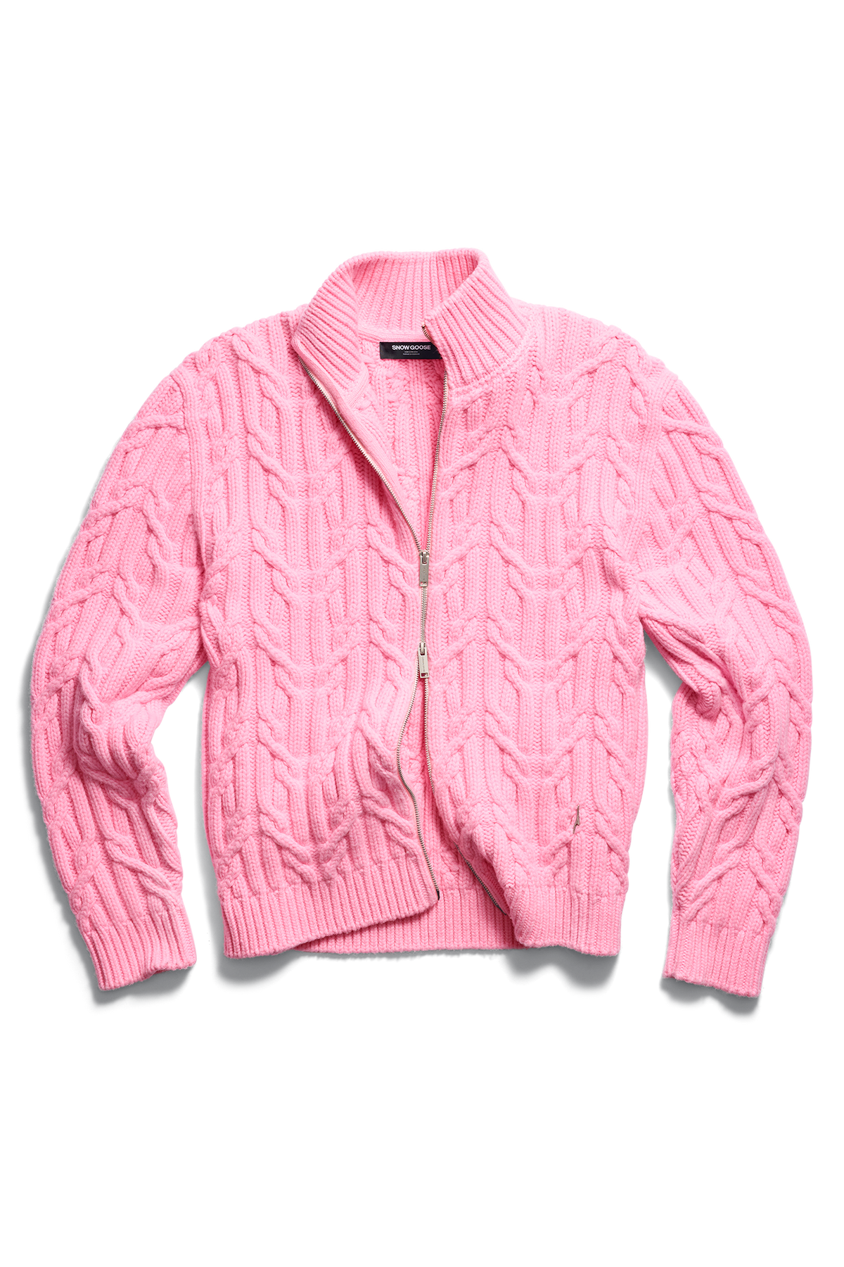 Reese Full Zip Cardigan - Baby Pink 9786 - off_flat_lay_01