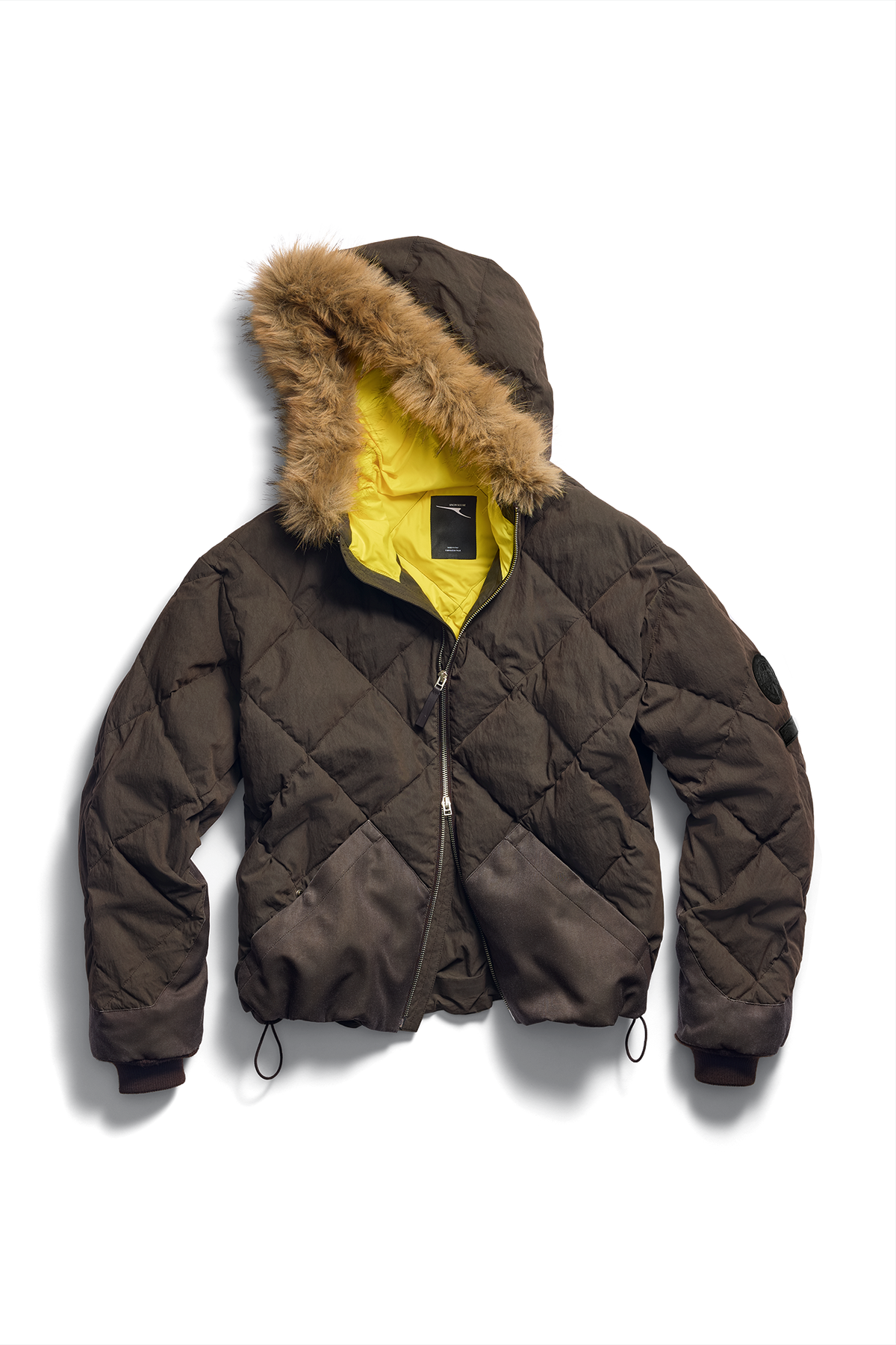 Vega Faux Fur Jacket - Dark Soil 9716 - off_flat_lay_01
