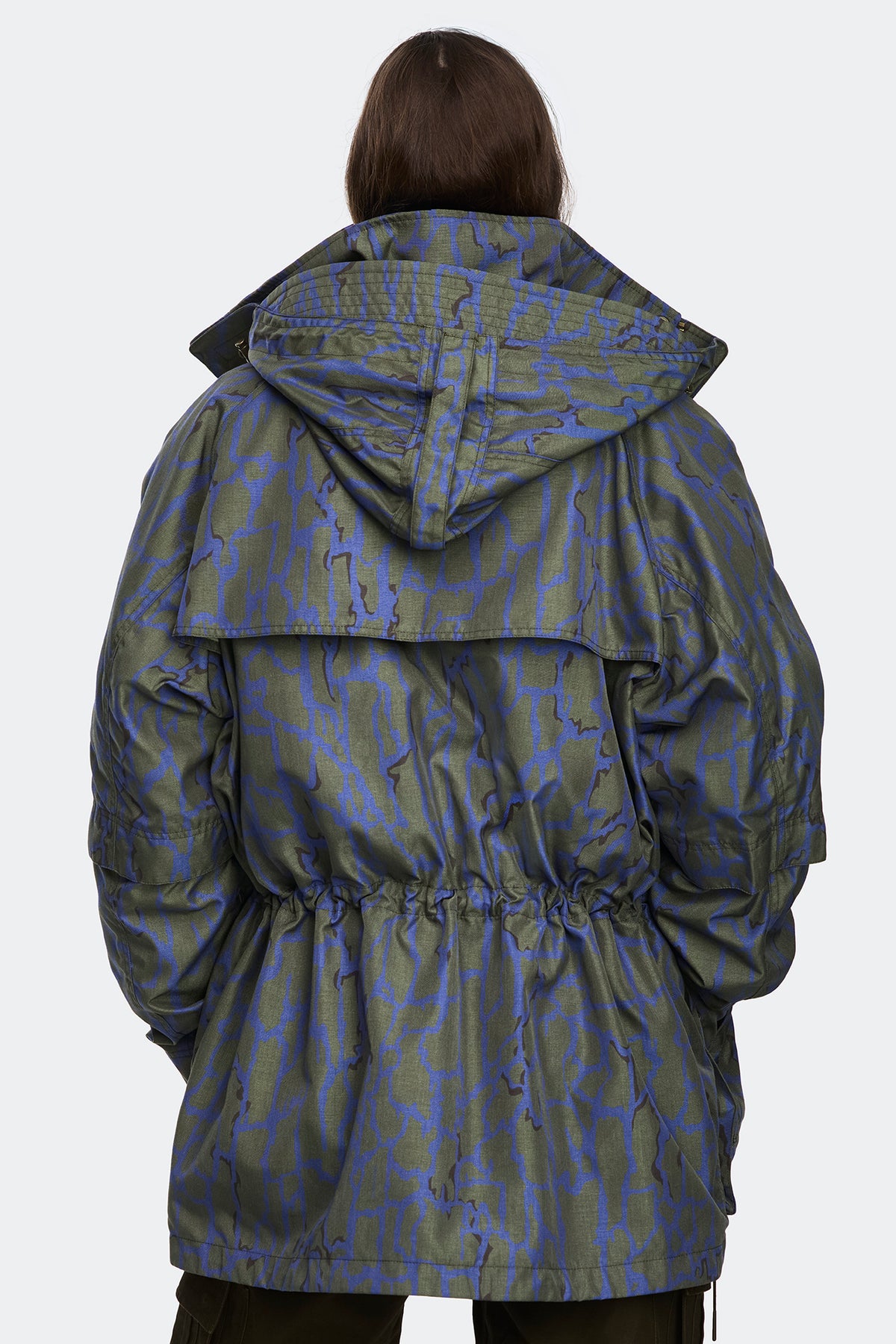 Rockport Tree Bark Coat - Khaki/Crown Blue/Black Bark 9929 - on_back_01