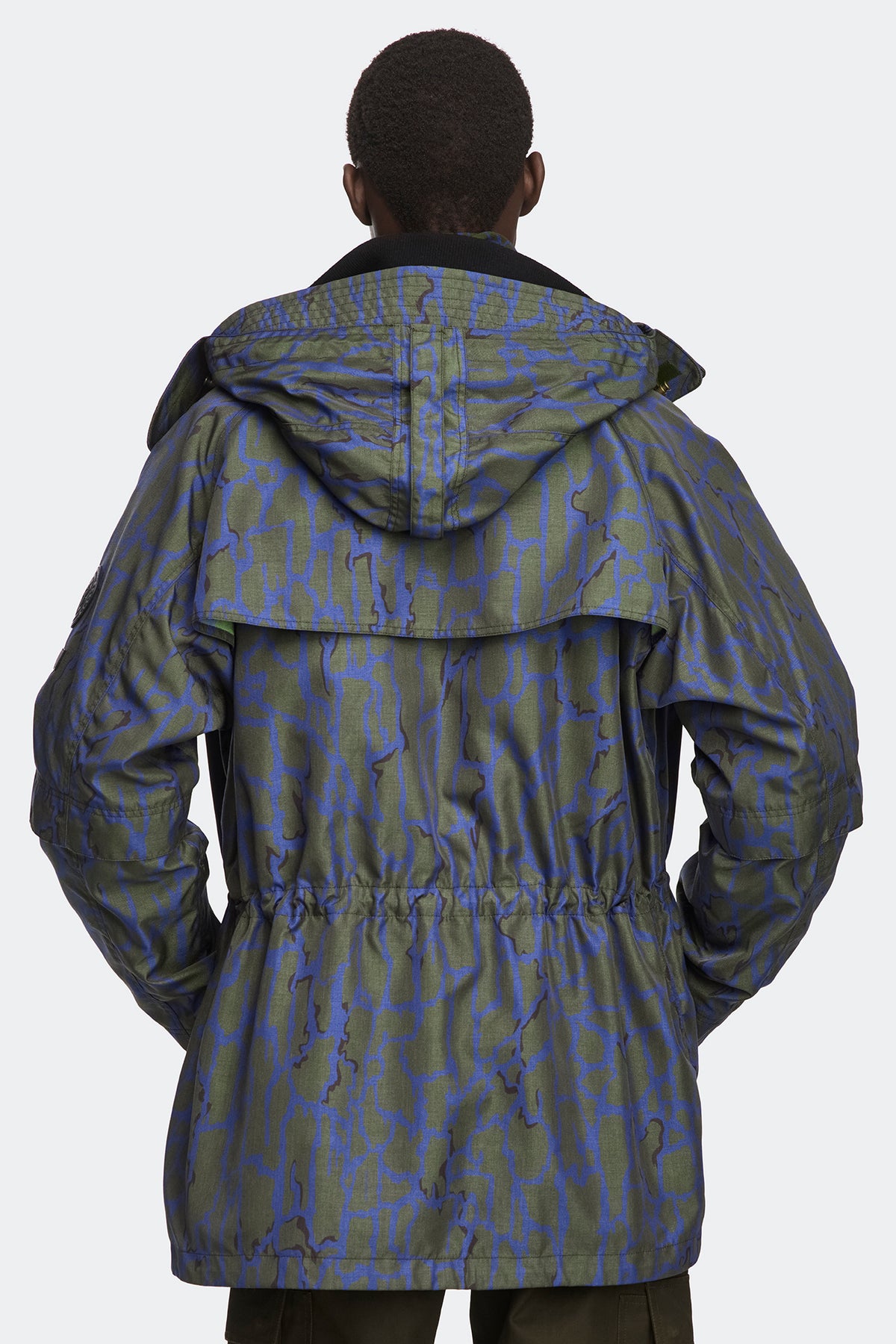 Rockport Tree Bark Coat - Khaki/Crown Blue/Black Bark 9929 - on_back_02