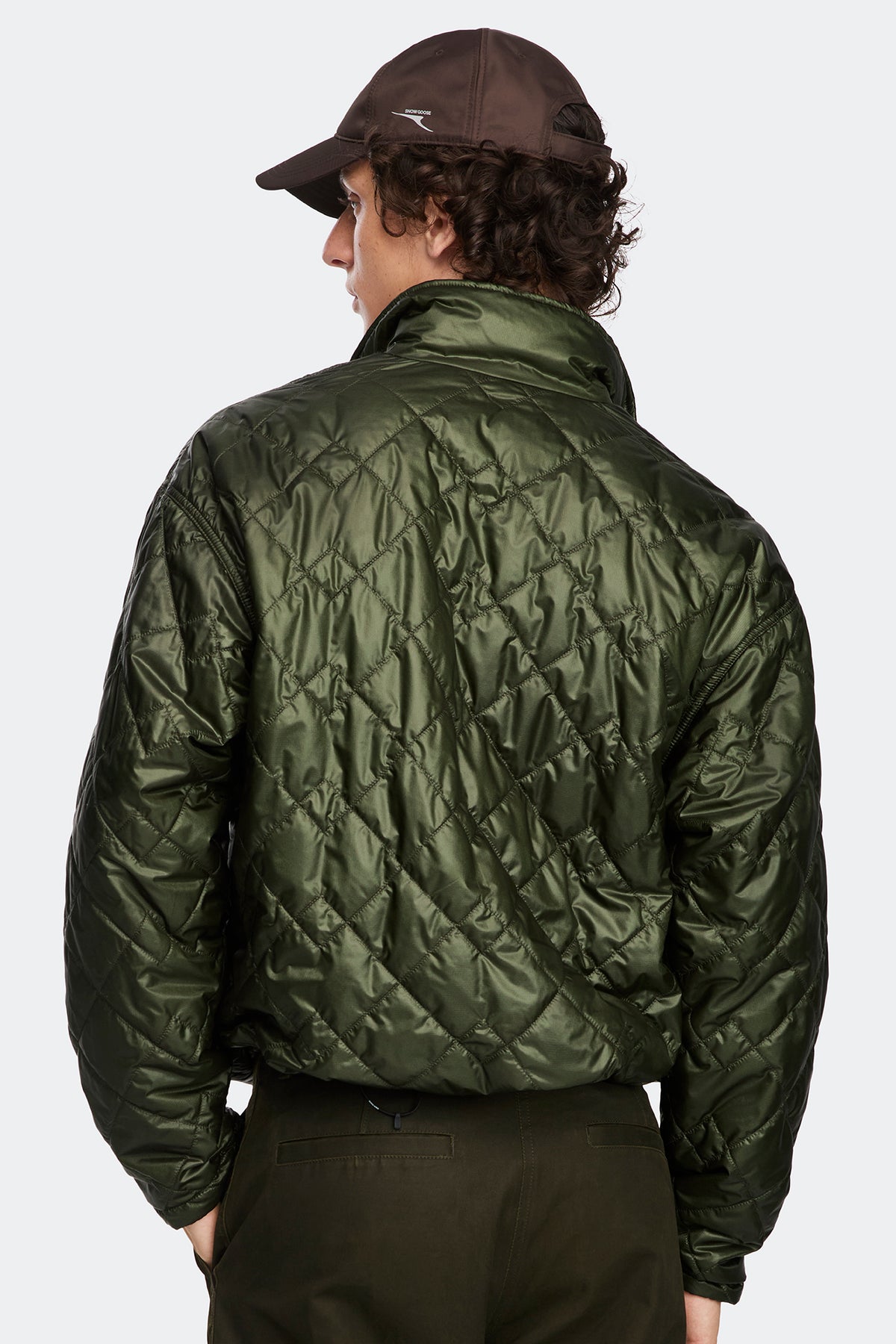 Vega Quarter Zip Sweater - Moss Khaki 9260 - on_back_01