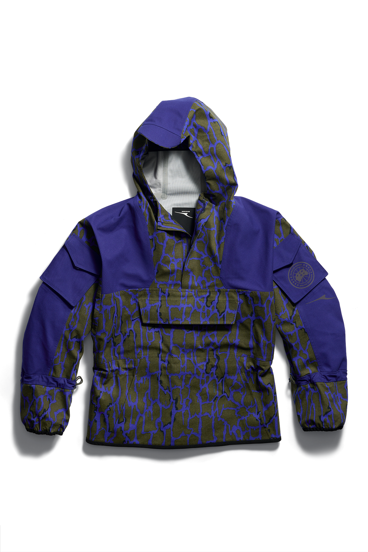 Calyx Tree Bark Anorak - Khaki/Crown Blue/Black Bark 9929 - off_flat_lay_01