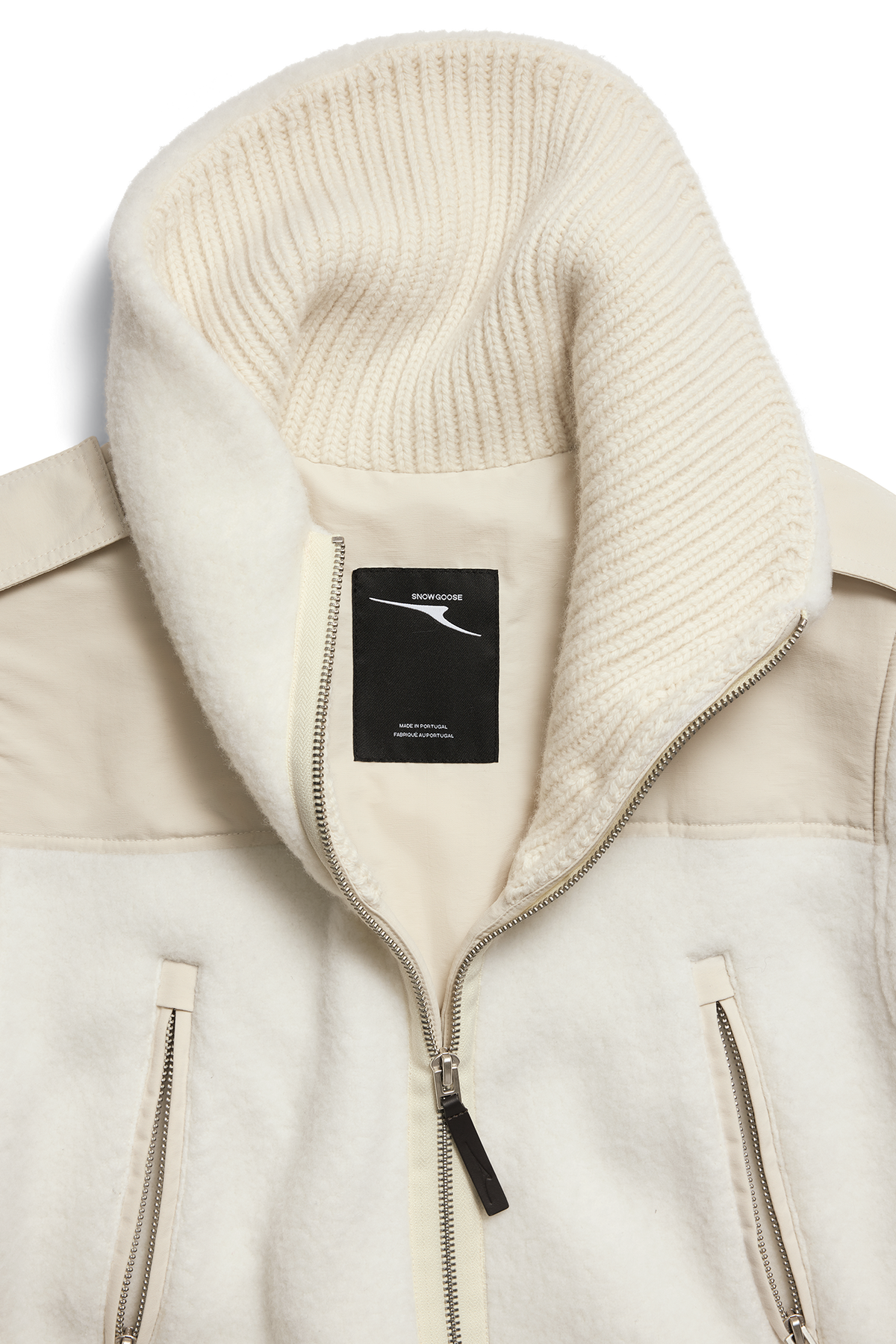Varyn Cropped Fleece Jacket - Alabaster Drift 8910 - off_detail_01