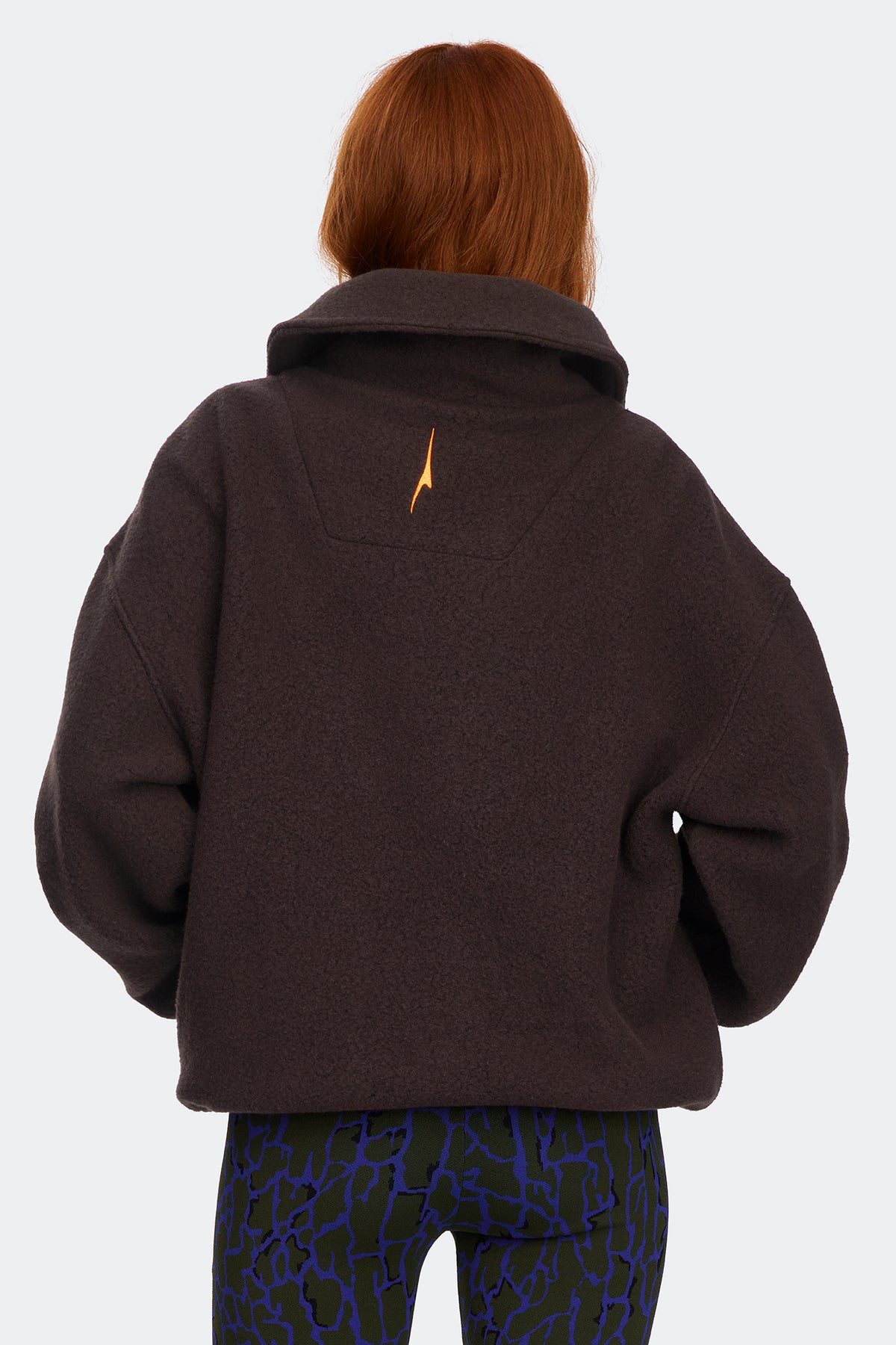Lunaris Half Zip Fleece - Dark Soil 9716 - on_back_01