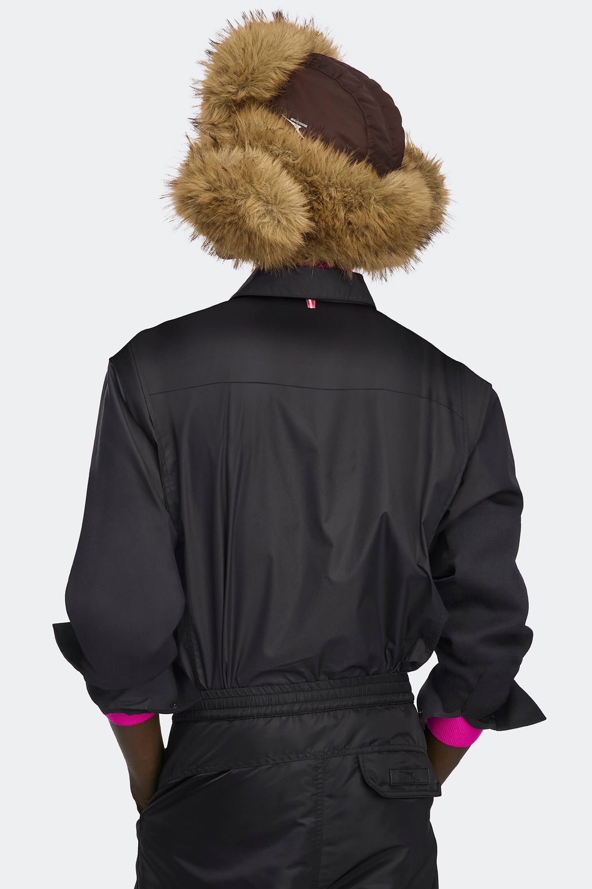 Paragon Shirt Jacket - Black/Flaming Rose 8917 - on_back_01