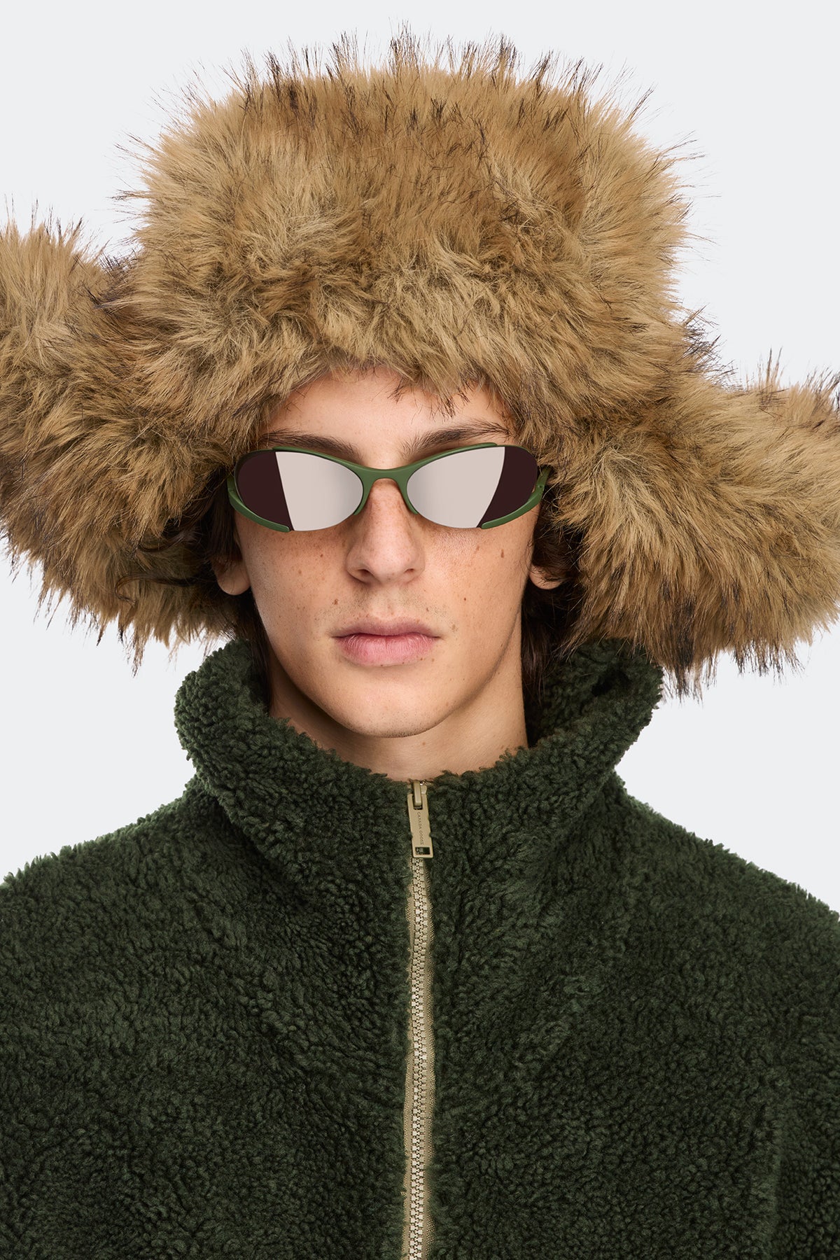 Zion Faux Fur Trapper Hat - Dark Soil 9716 - on_front_01