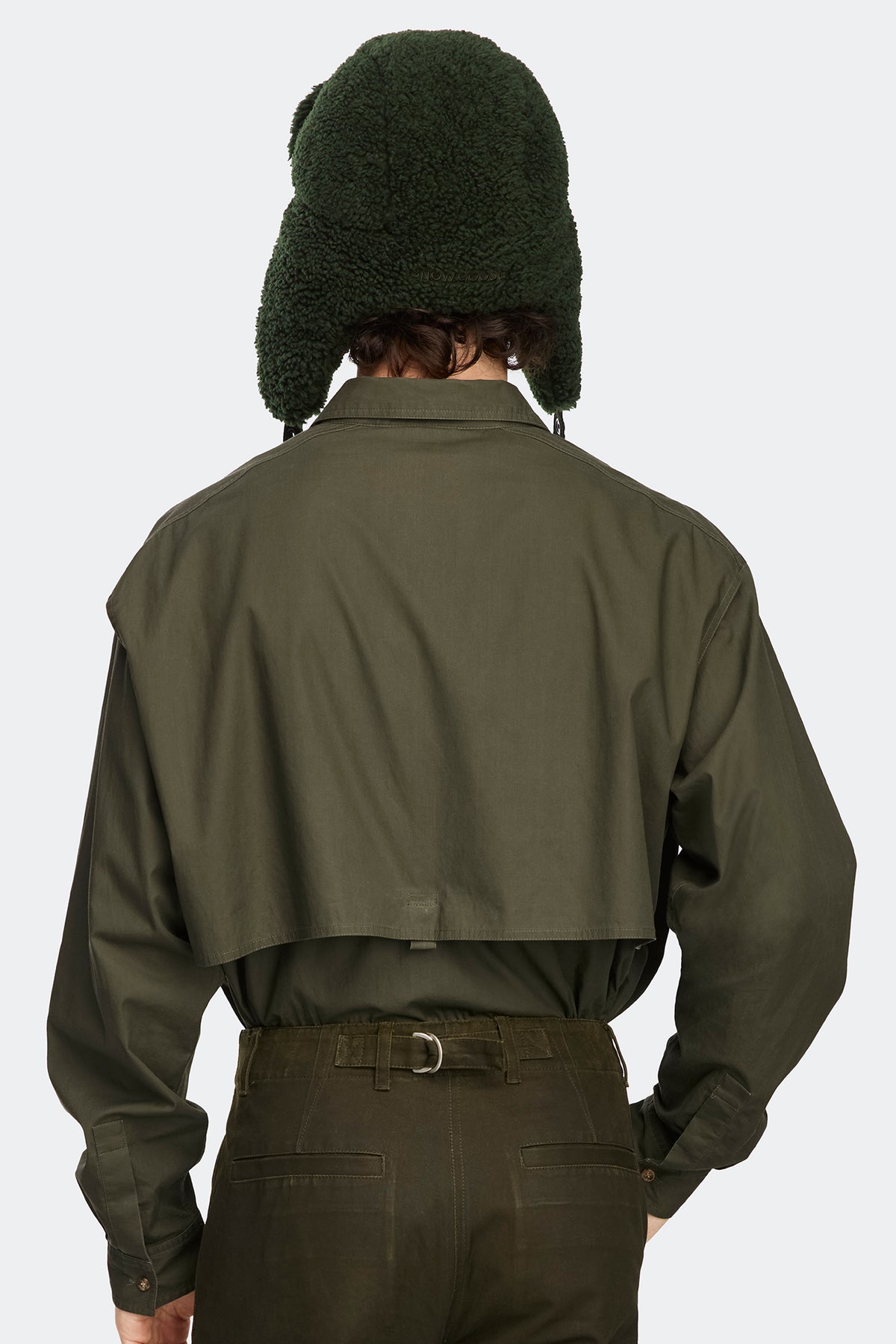 Henrie Shirt Jacket - Olive Stone 2635 - on_back_01