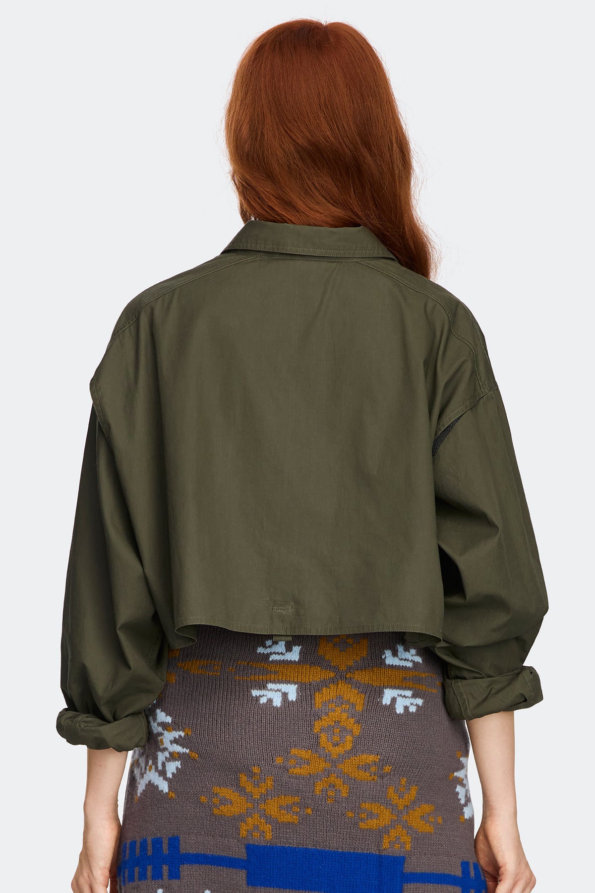 Henrie Shirt Jacket - Olive Stone 2635 - on_back_02