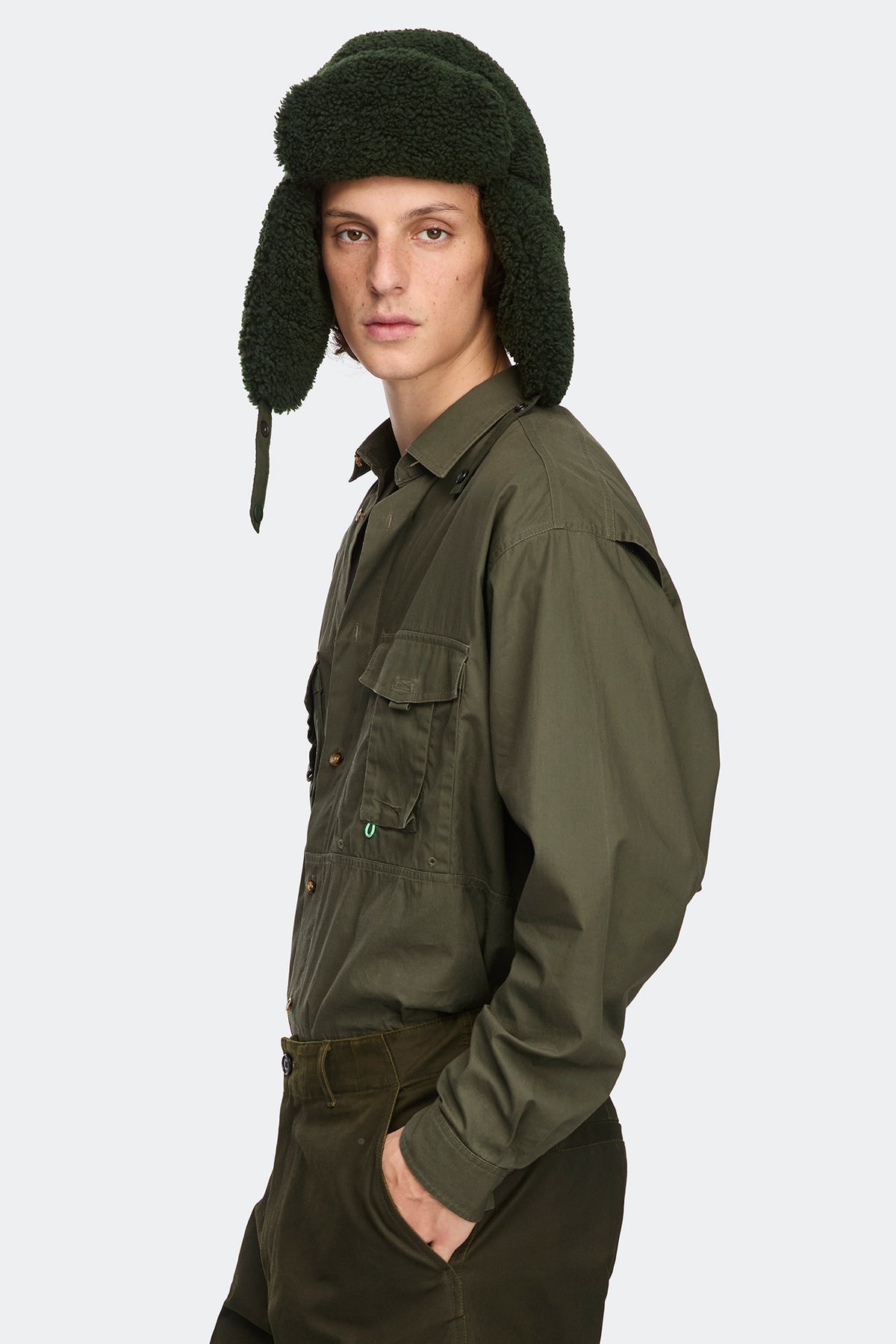 Henrie Shirt Jacket - Olive Stone 2635 - on_side_01