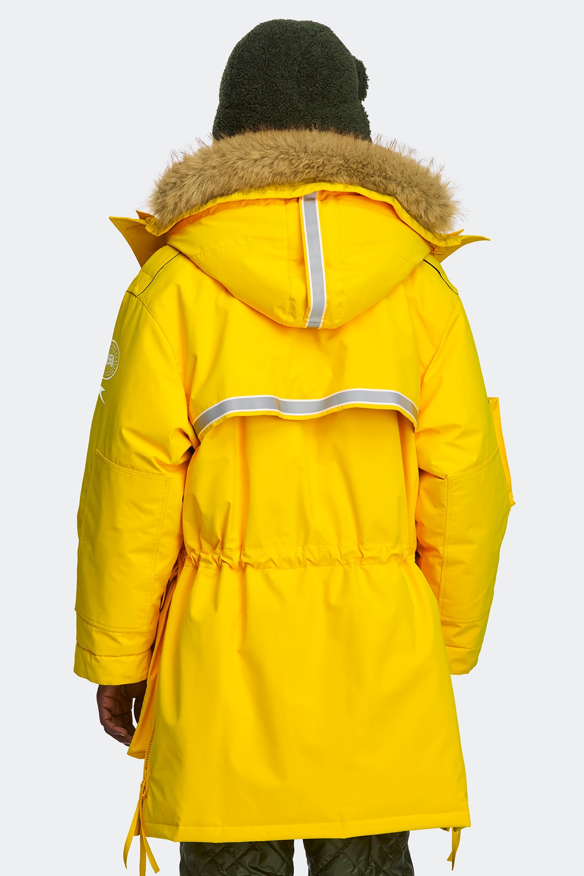 Ferron Faux Fur Parka - Goldenrod 9721 - on_back_01