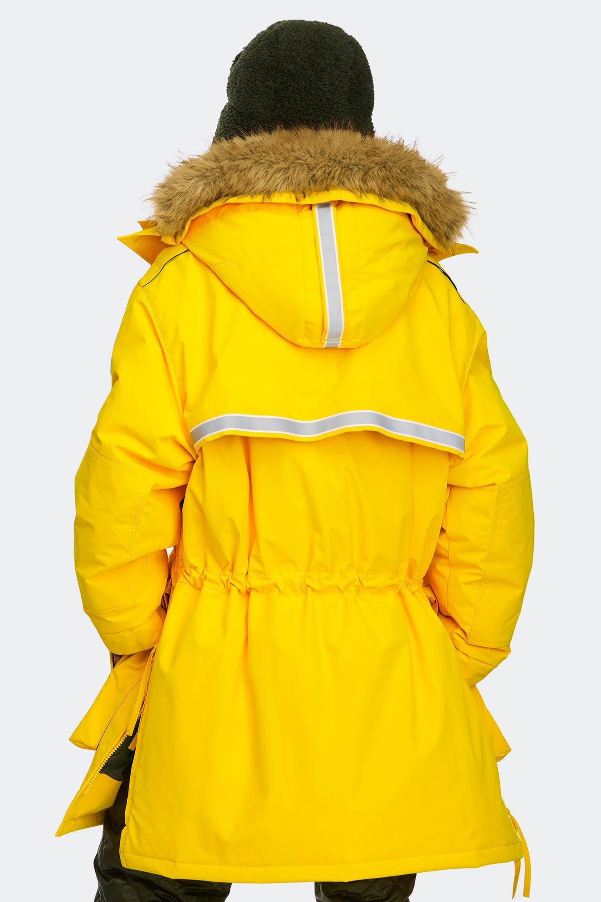 Ferron Faux Fur Parka - Goldenrod 9721 - on_back_02