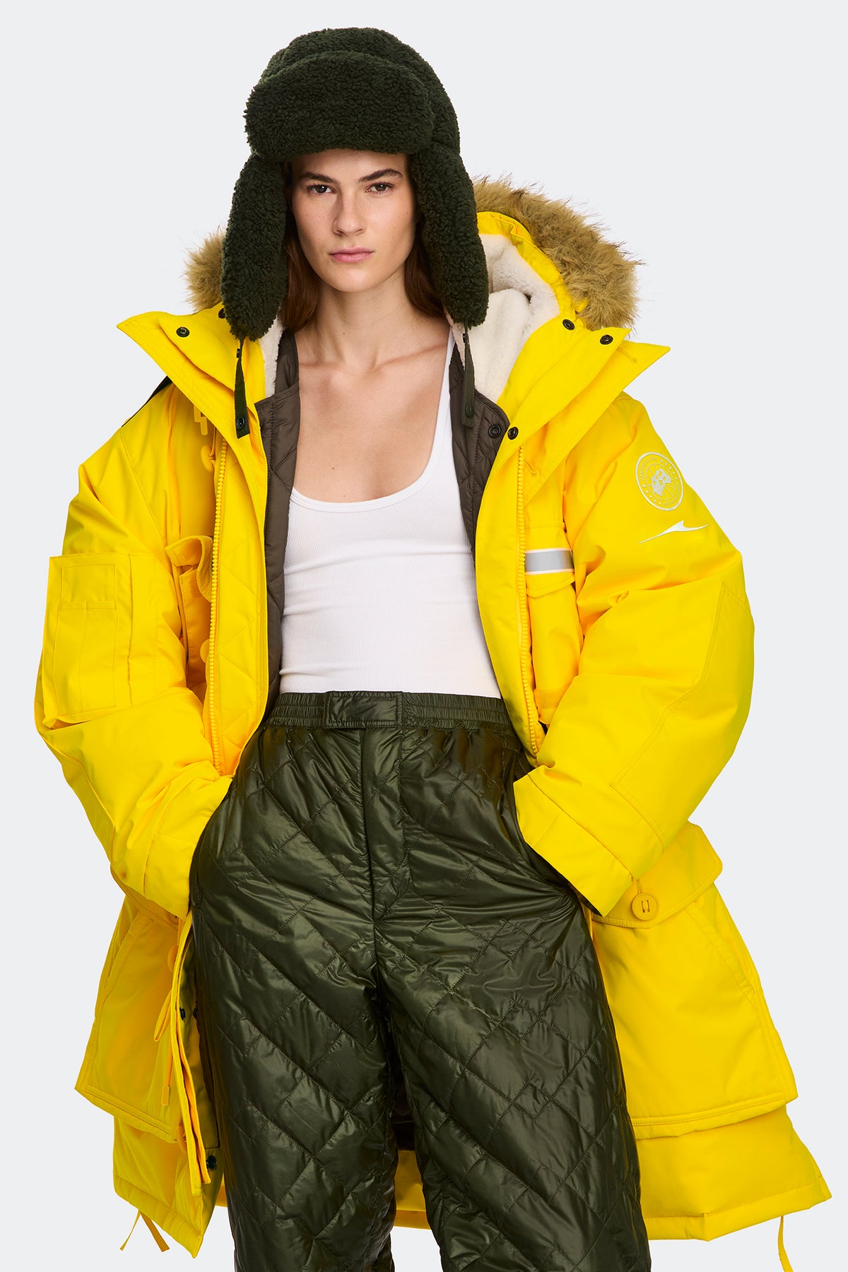 Ferron Faux Fur Parka - Goldenrod 9721 - on_front_open_01