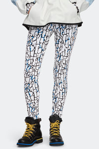 Vesper Tree Bark Knit Legging - Black/White/Bluebell Bark 9928 - on_front_01