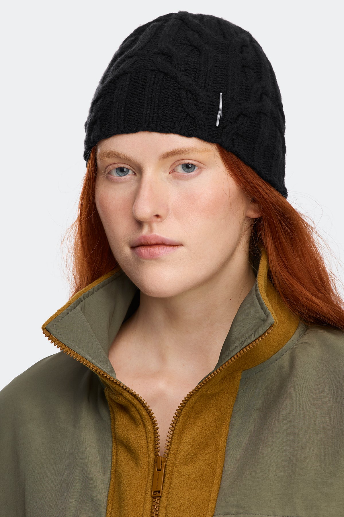 Reese Knit Beanie - Black 9061 - on_front_02