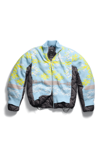Fair Isle Selby Knit Puffer - Arctic Mist/Golden Rod Print 8902 - off_flat_lay_01